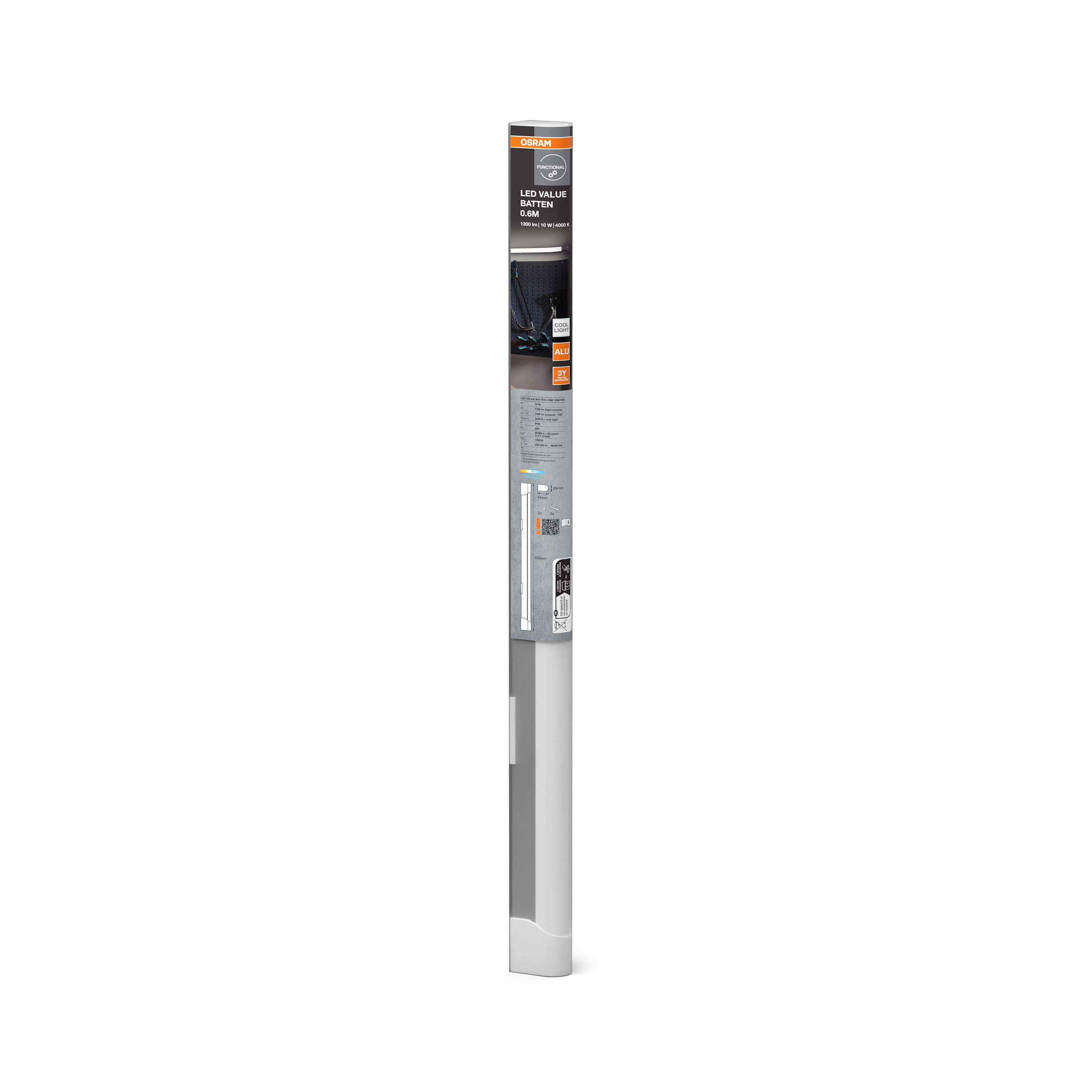 Osram Lichtleiste "LED Value Batten", 600 mm, 10W, 4000K
