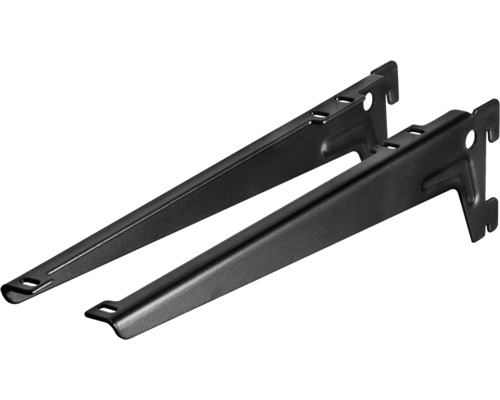 Dolle PrimeSlot 1-Reihig Winkelträger 1 Paar, schwarz, 280 mm Dolle PrimeSlot 1-Reihig Winkelträger 1 Paar, schwarz, 280 mm