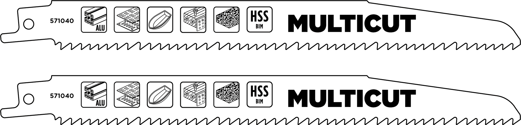 Kwb MULTICUT HSS-Bi-Metall-Säbelsägeblätter Kwb MULTICUT HSS-Bi-Metall-Säbelsägeblätter