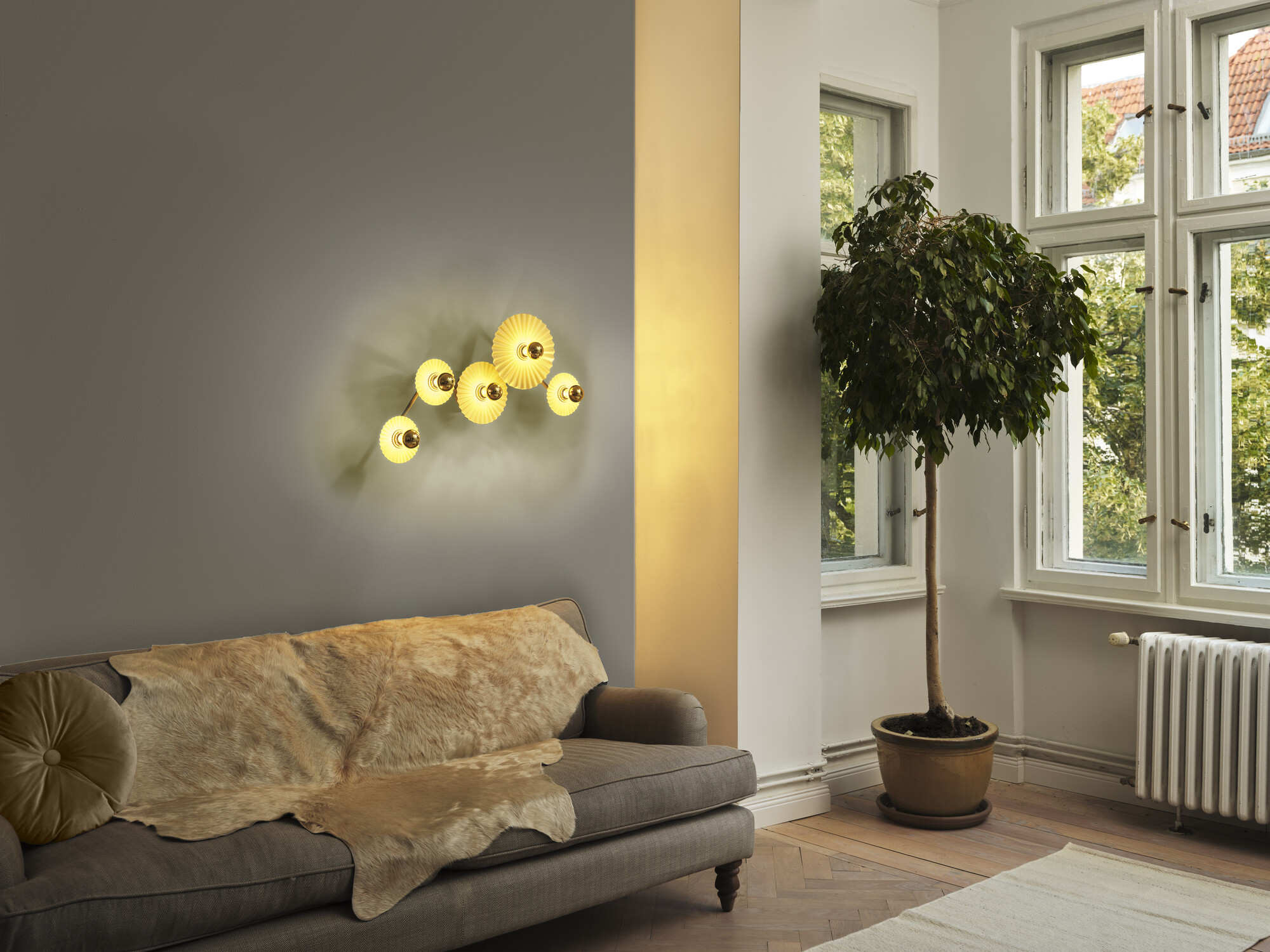 Osram DECOR Plissee Wall, 5XE27, beige