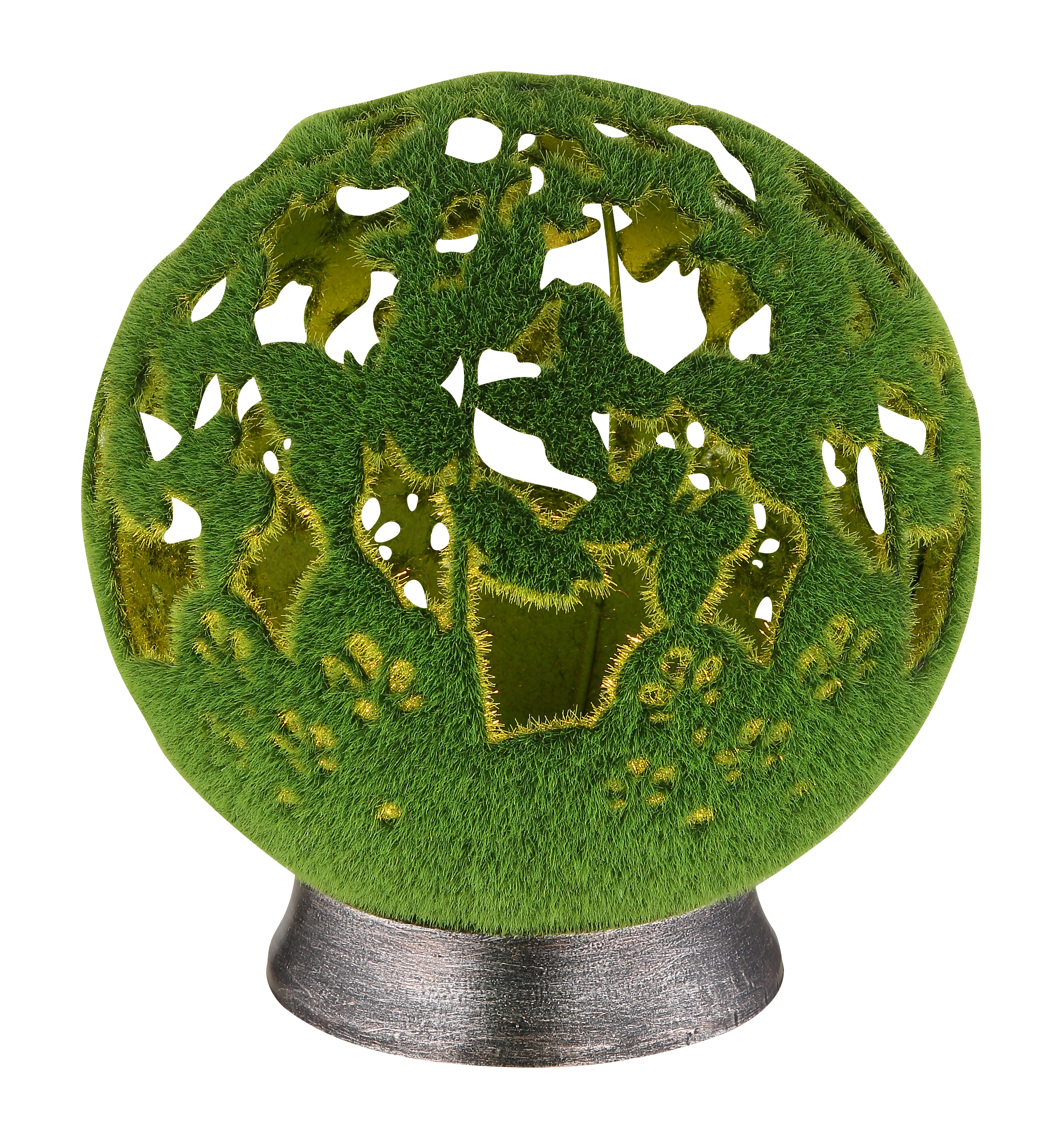 Globo Solarleuchte Metall silbergrau, 1xLED Globo Solarleuchte Metall silbergrau, 1xLED