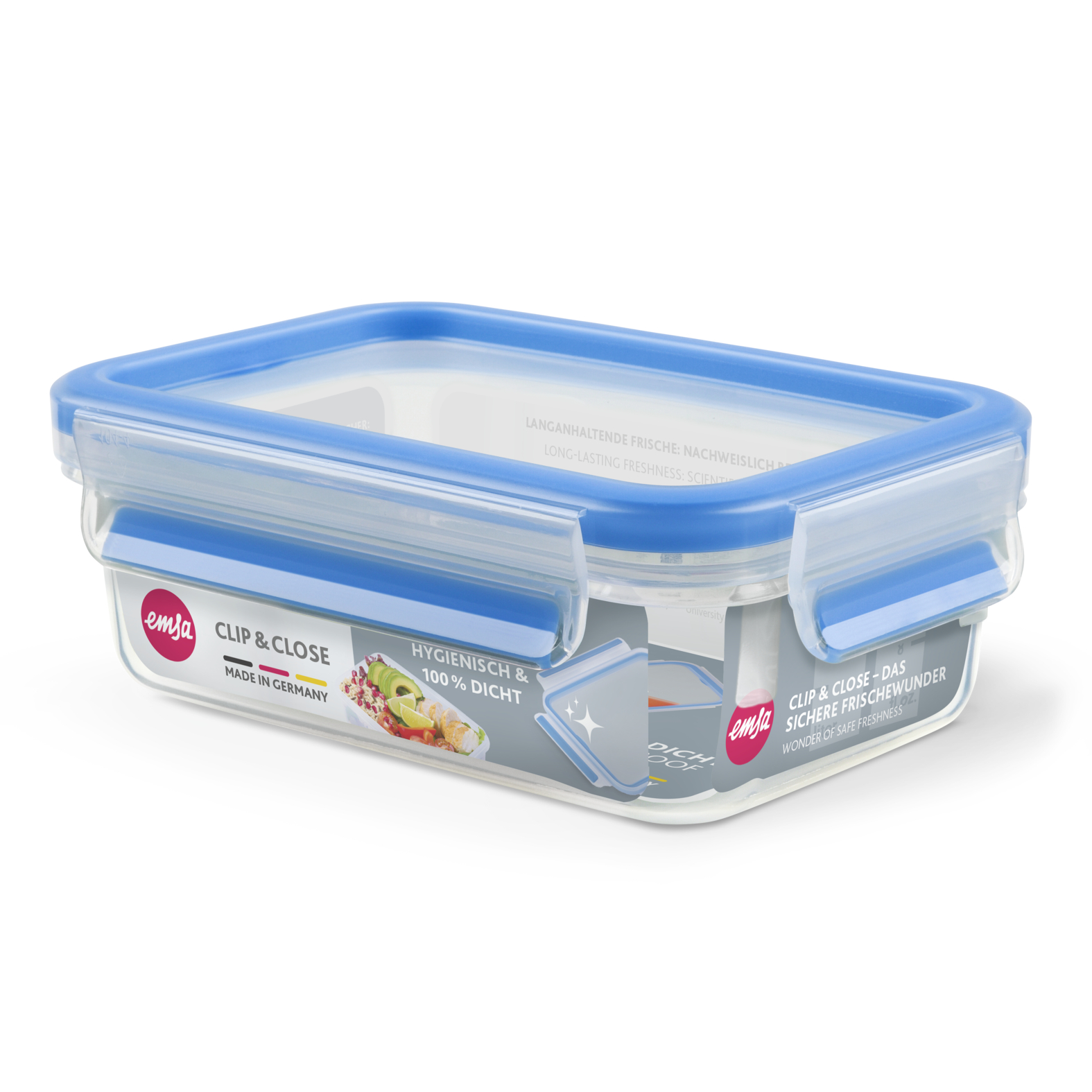 EMSA Clip & Close Frischhaltedose 0,55 L, rechteckig EMSA Clip & Close Frischhaltedose 0,55 L, rechteckig