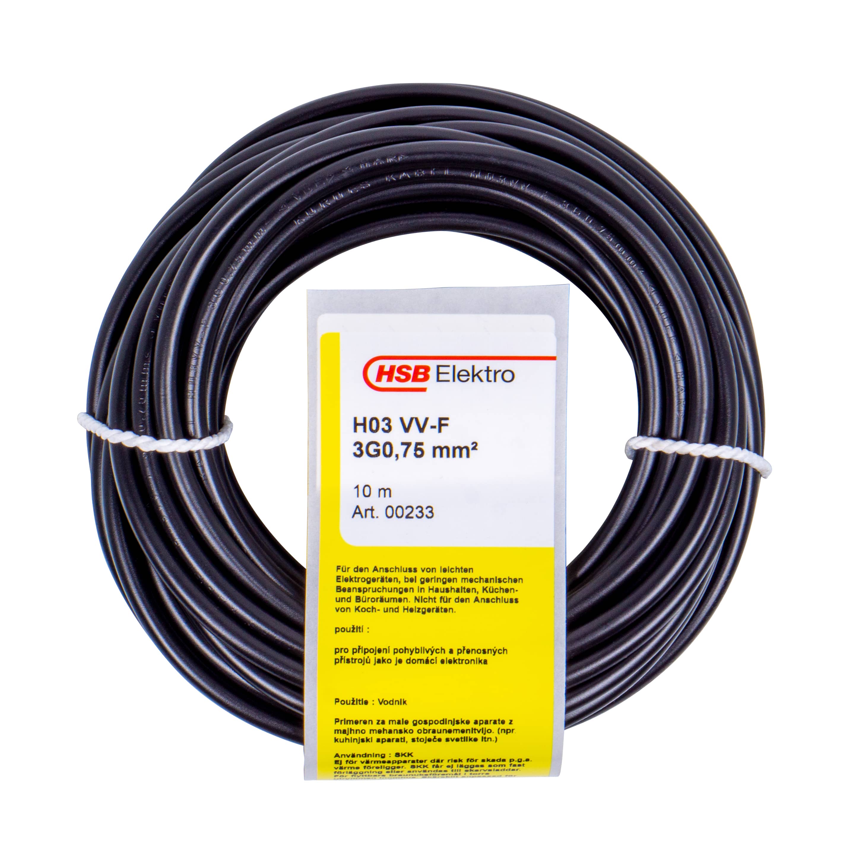 370392kkOSPCYKaYr5i SCHLAUCHLEITUNG H03VV-F 3G0,75MM²,10M,SW