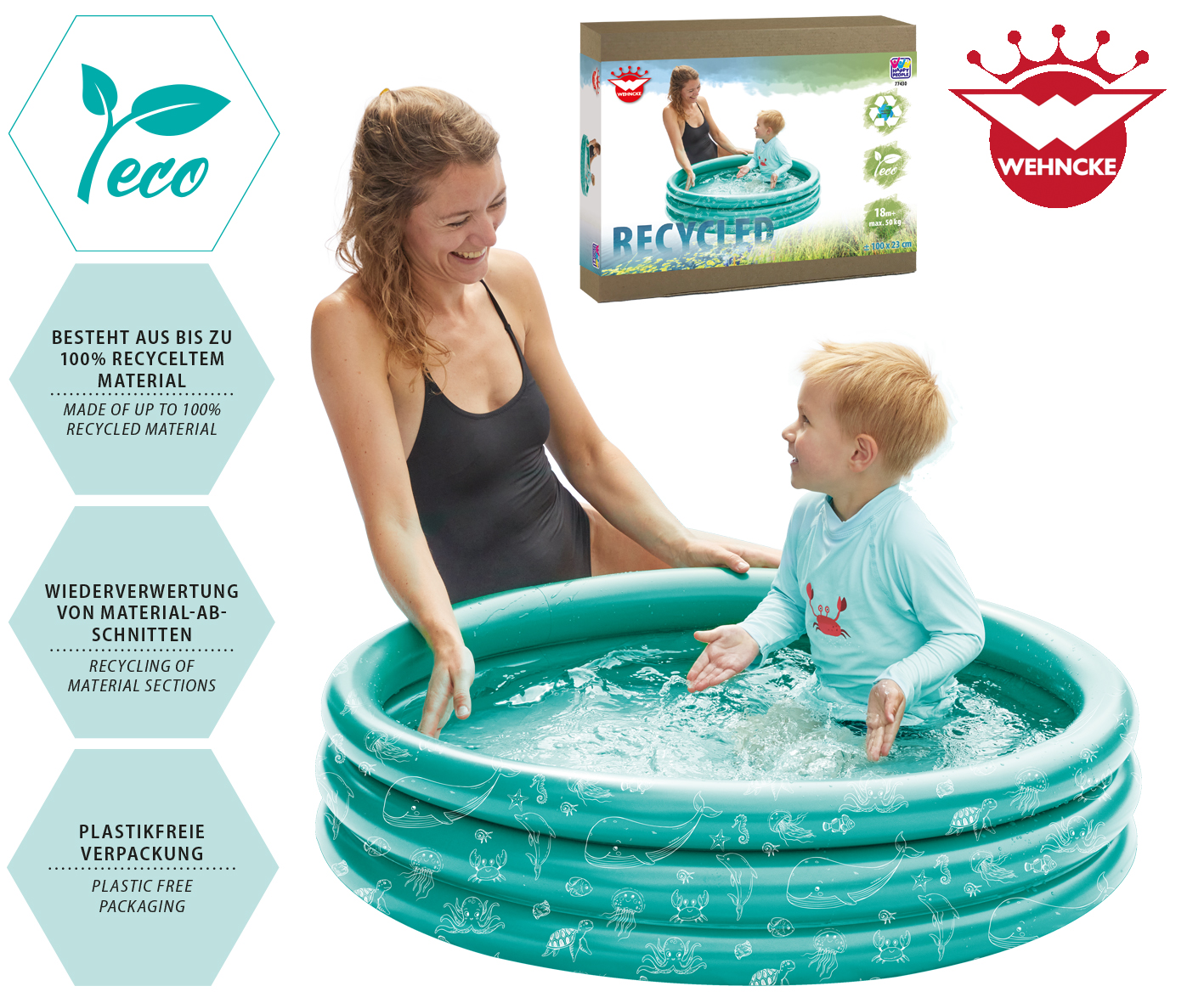 Happy People ECO 3-Ring Pool, 100 cm
