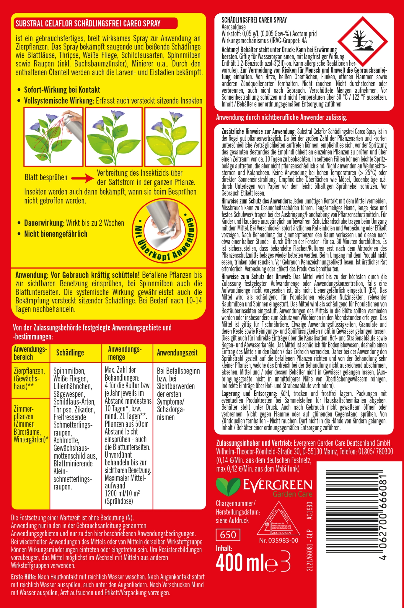 Substral Celaflor Schädlingsfrei careo Spray, 400 ml Substral Celaflor Schädlingsfrei careo Spray, 400 ml