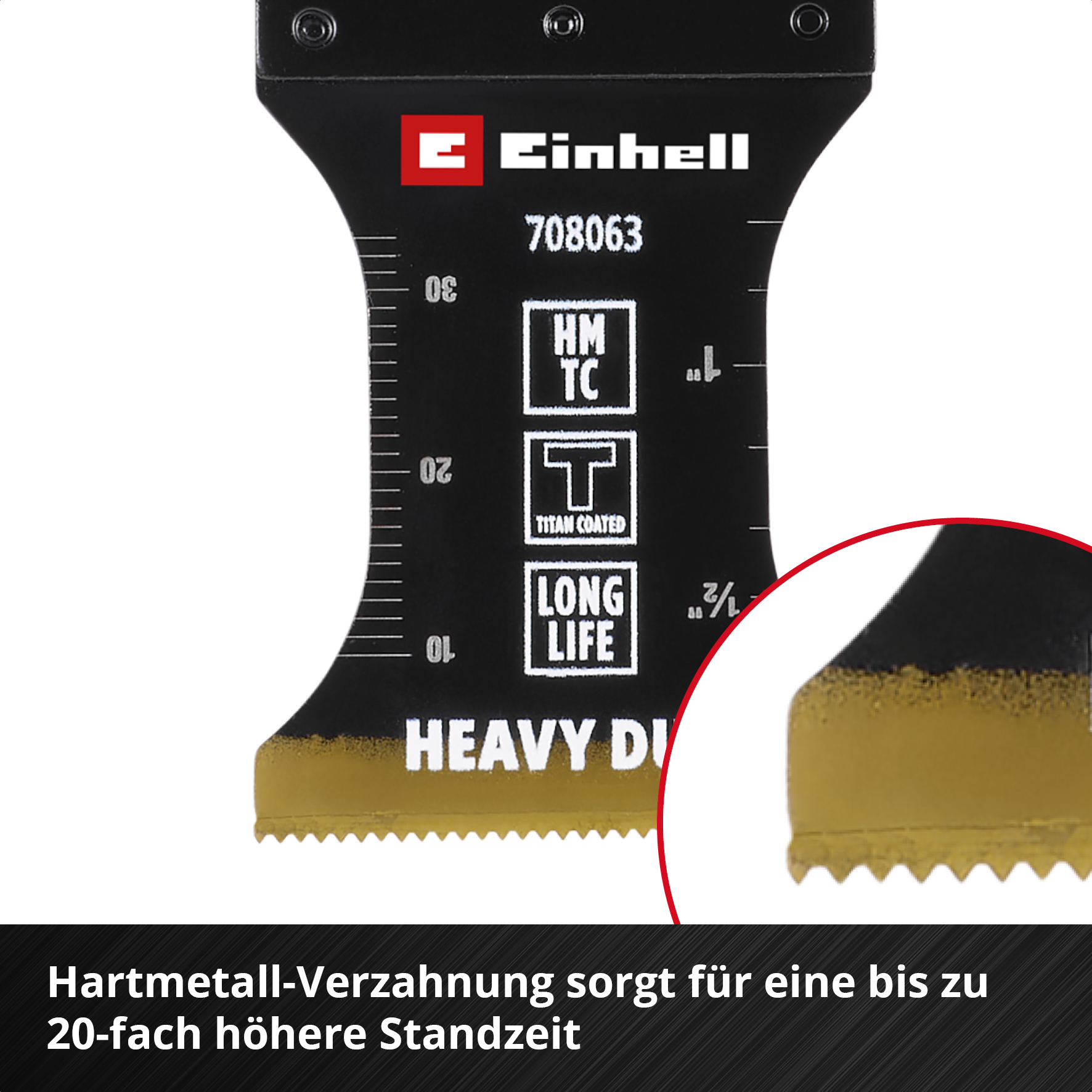 Einhell HM-Tauchsägeblatt mit Universalaufnahme und Titanbeschichtung, gerade, 35 x 41 mm