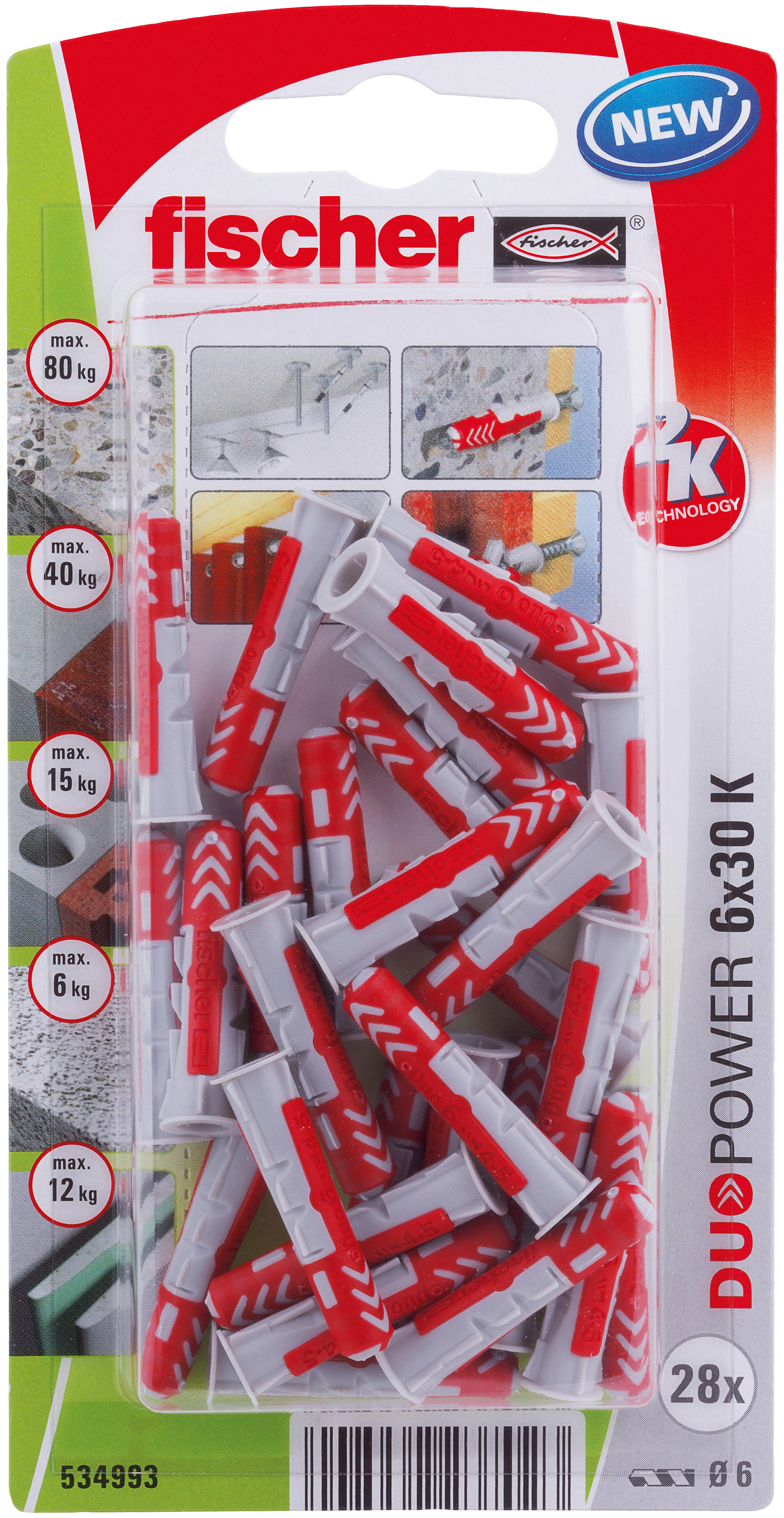 fischer DuoPower Universaldübel 6 x 30 K (28) fischer DuoPower Universaldübel 6 x 30 K (28)