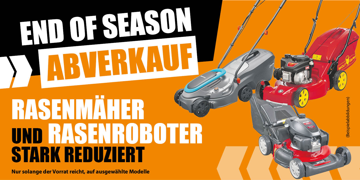 EndofSeason Rasenmäher Ausverkauf_Banner