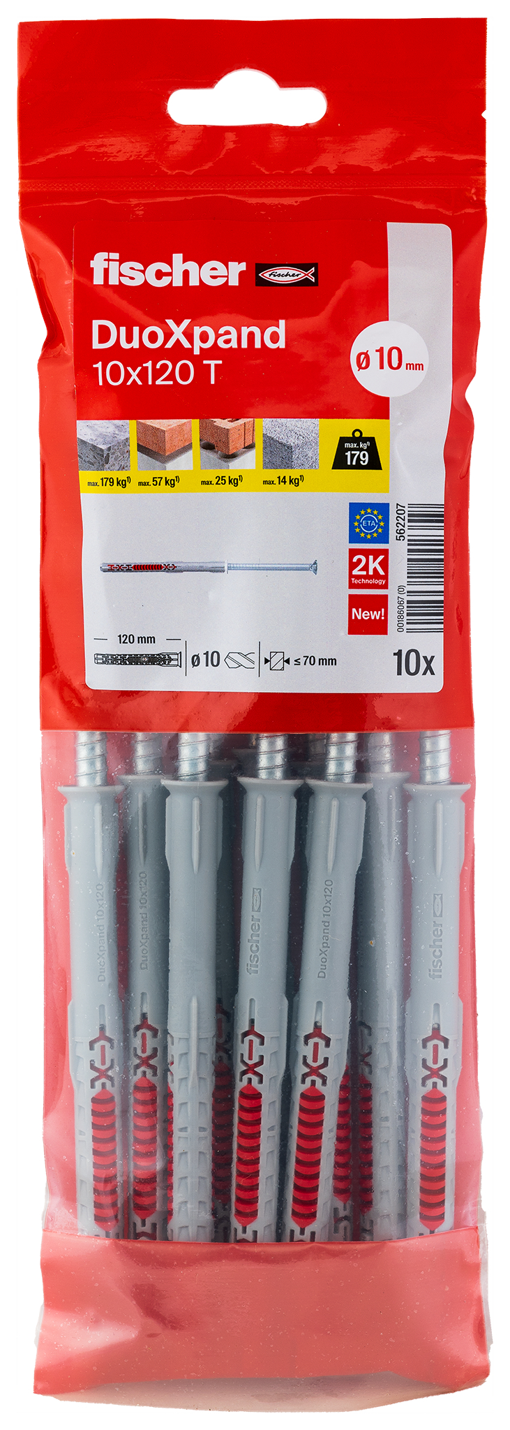 fischer Langschaftdübel DuoXpand 10 x 120 T B (10) fischer Langschaftdübel DuoXpand 10 x 120 T B (10)