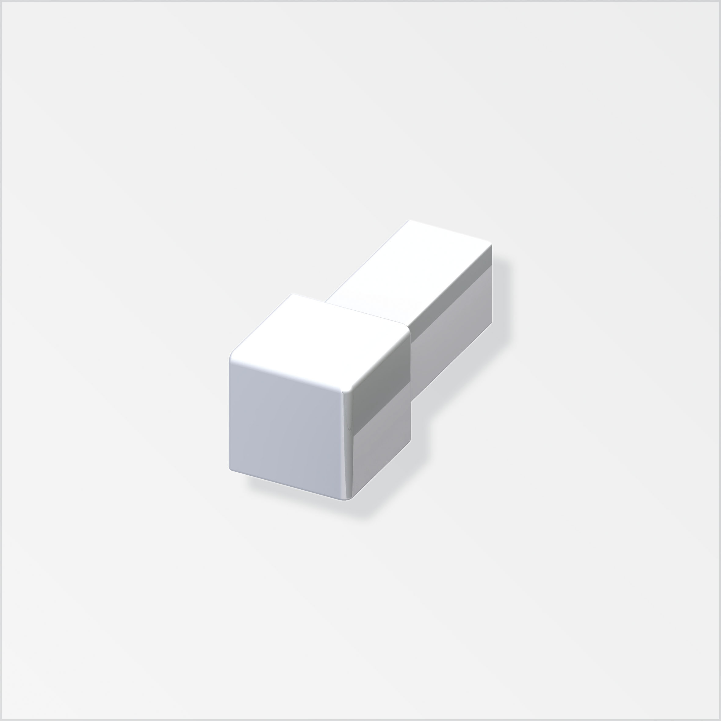 Alfer Quadrat-Fliesenecke, 14 mm, chromoptik Alfer Quadrat-Fliesenecke, 14 mm, chromoptik
