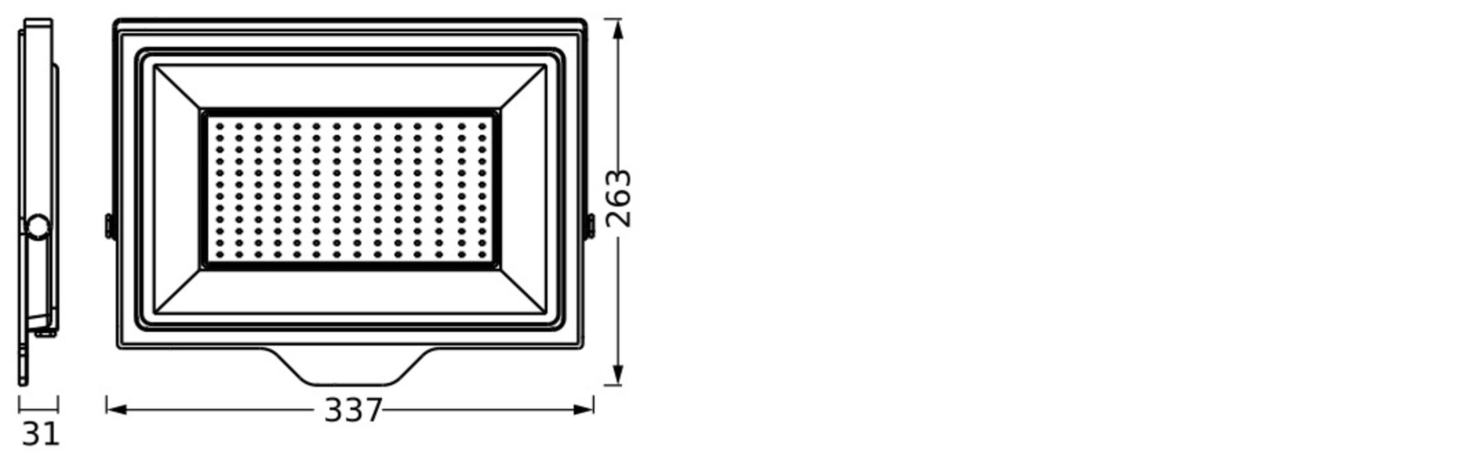 Osram Flutlicht Essential, 150W, schwarz