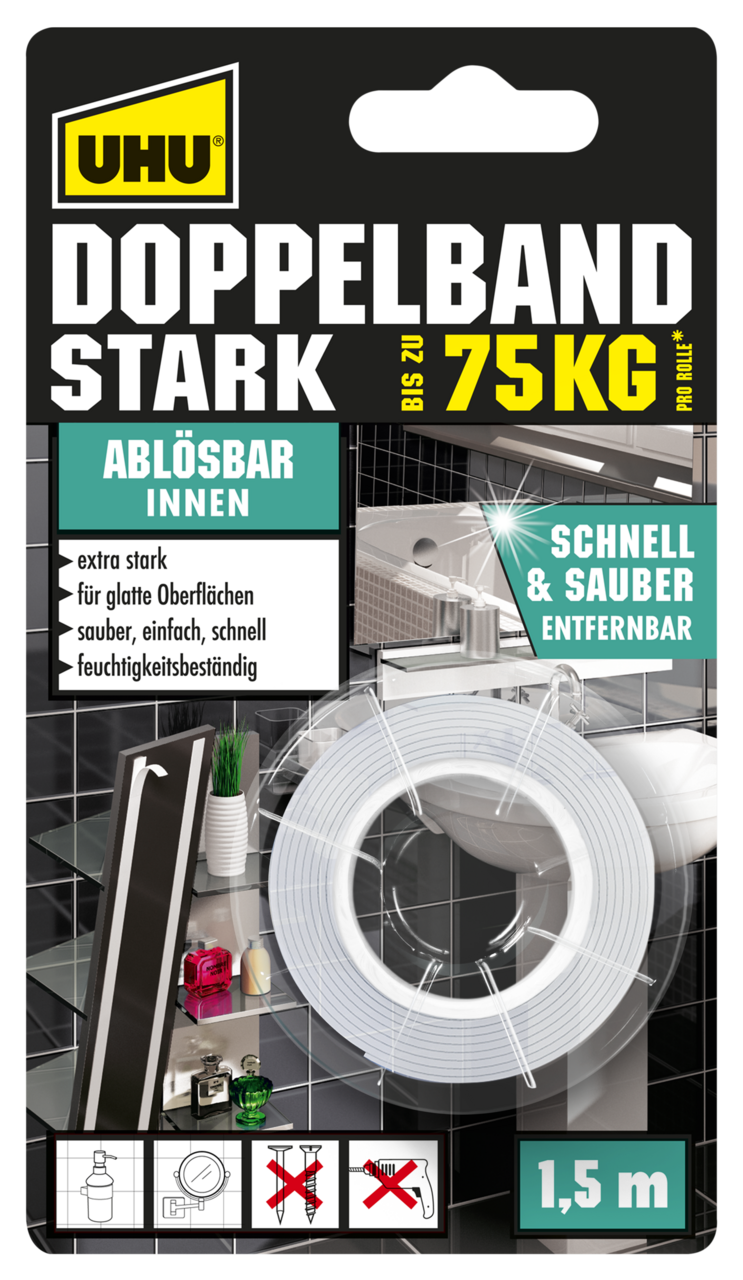 Uhu Doppelband stark ablösbar Montage-Klebeband Uhu Doppelband stark ablösbar Montage-Klebeband