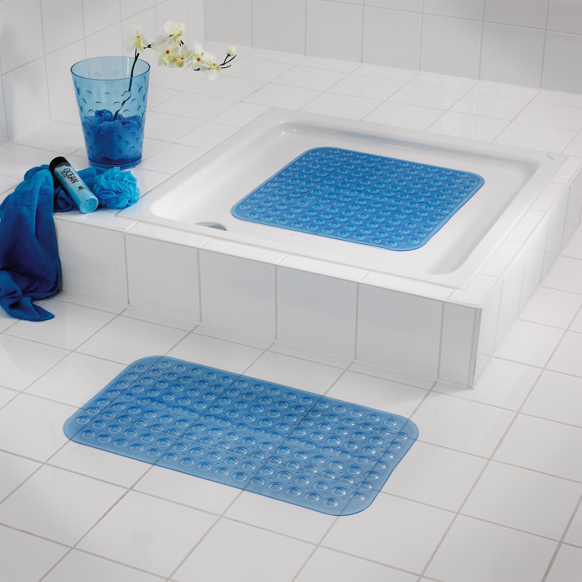 Ridder Duscheinlage Loup ca. 51x54 cm, transparent-blau, 100% PVC Ridder Duscheinlage Loup ca. 51x54 cm, transparent-blau, 100% PVC