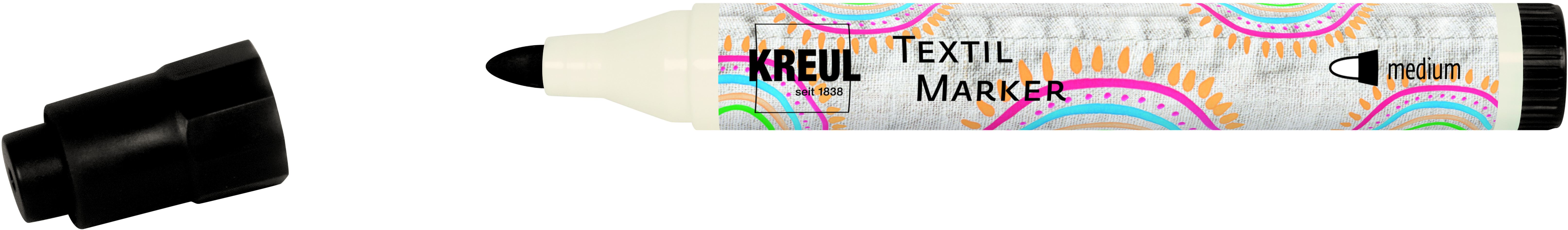 90771_KREUL_TextilMarker_medium_Schwarz_CMYK Textil Marker