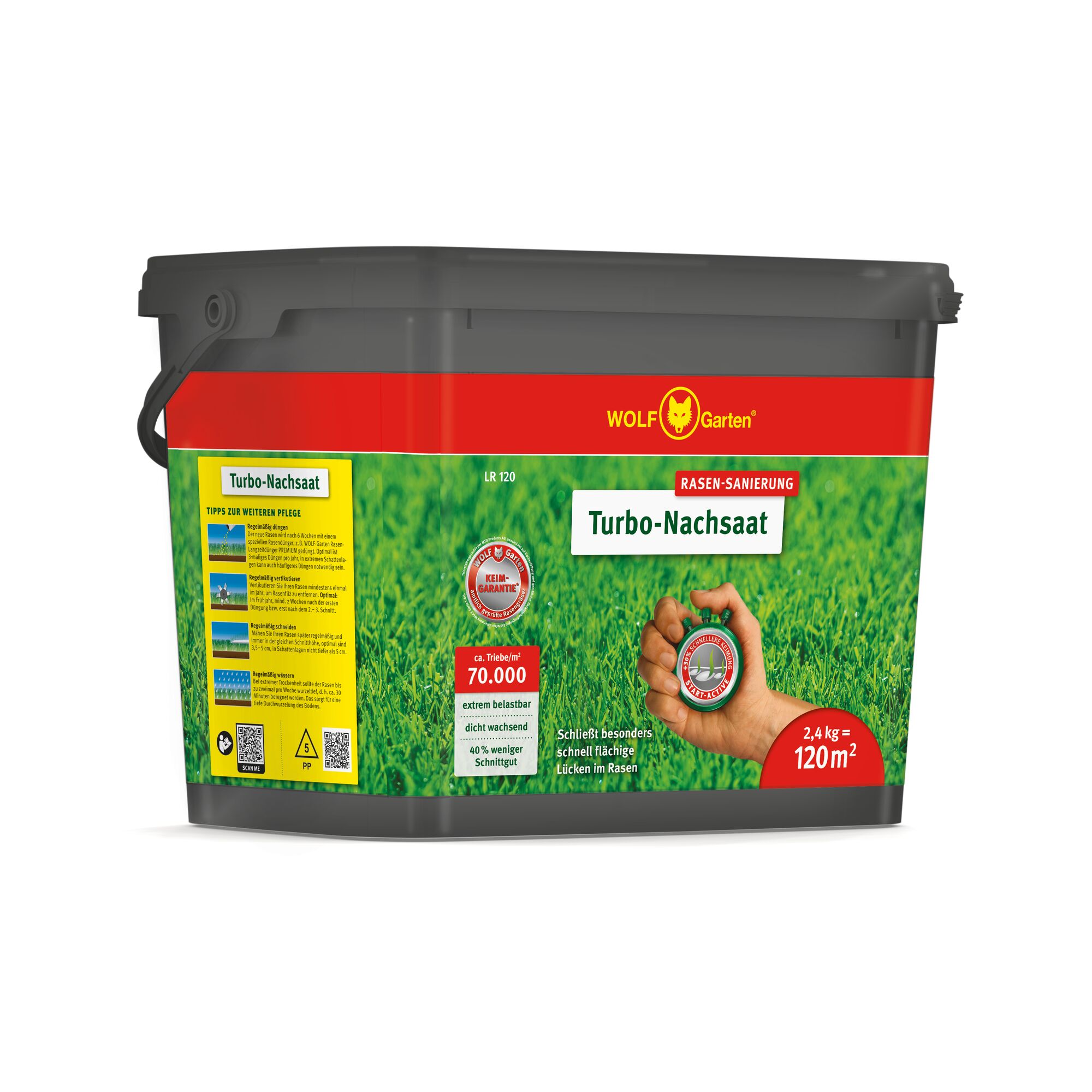 Wolf-Garten Turbo-Nachsaat LR 120 für 120 m²