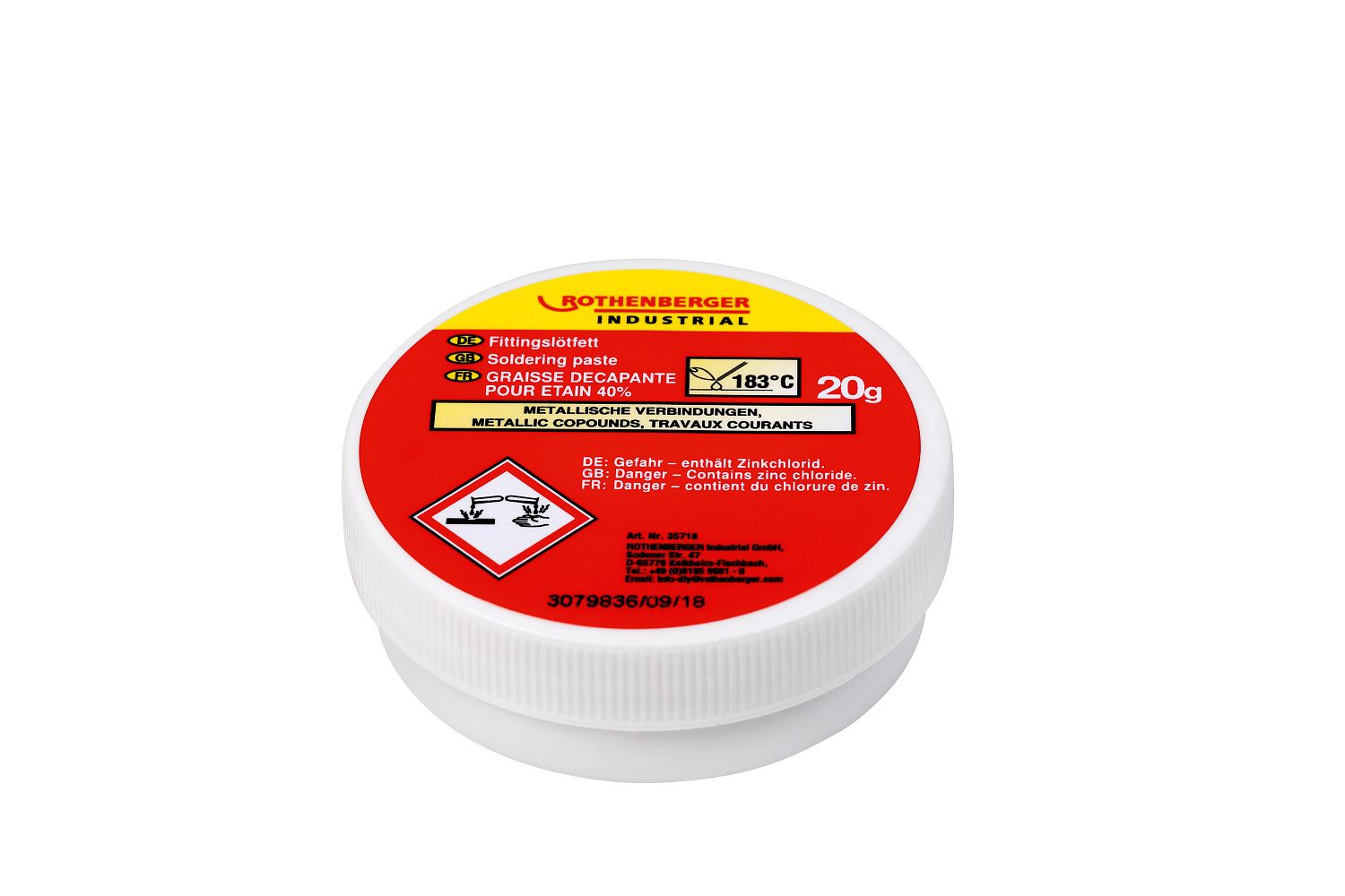 Rothenberger Lötfett DIN 8511, 20 g Dose