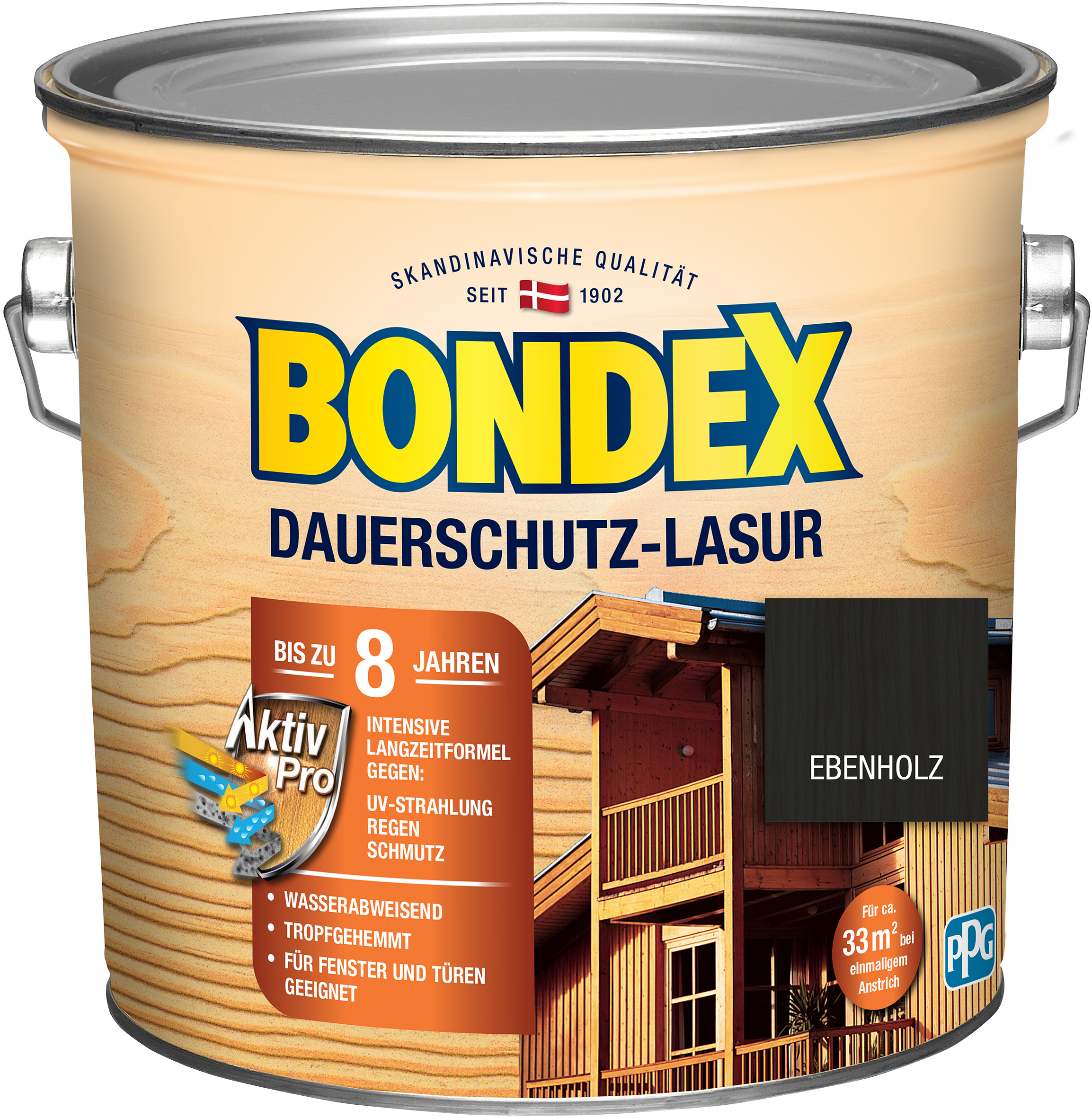 Bondex Dauerschutz-Lasur, ebenholz, 2,5 l Bondex Dauerschutz-Lasur, ebenholz, 2,5 l