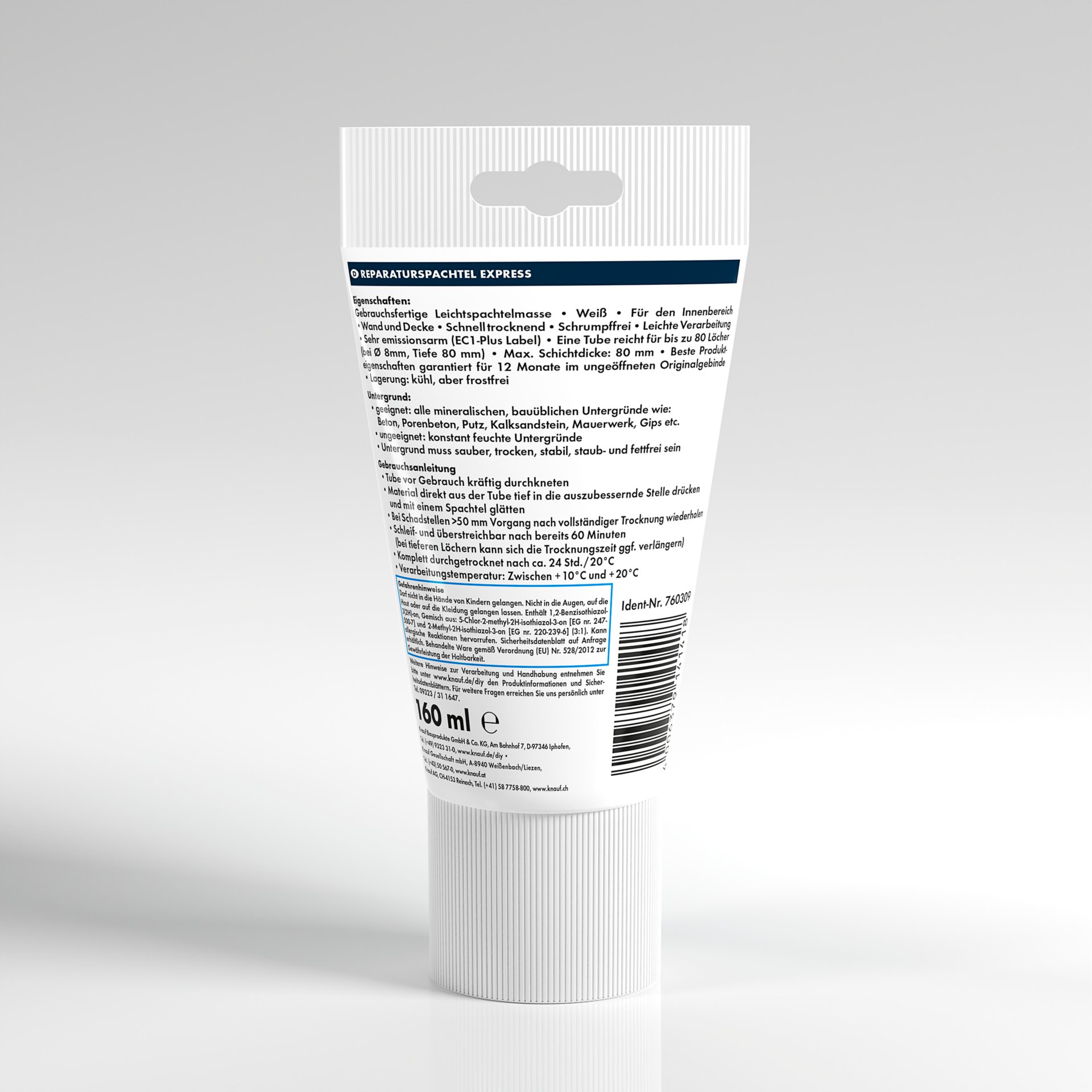 Knauf reparaturspachtel express, 160 ml Knauf reparaturspachtel express, 160 ml
