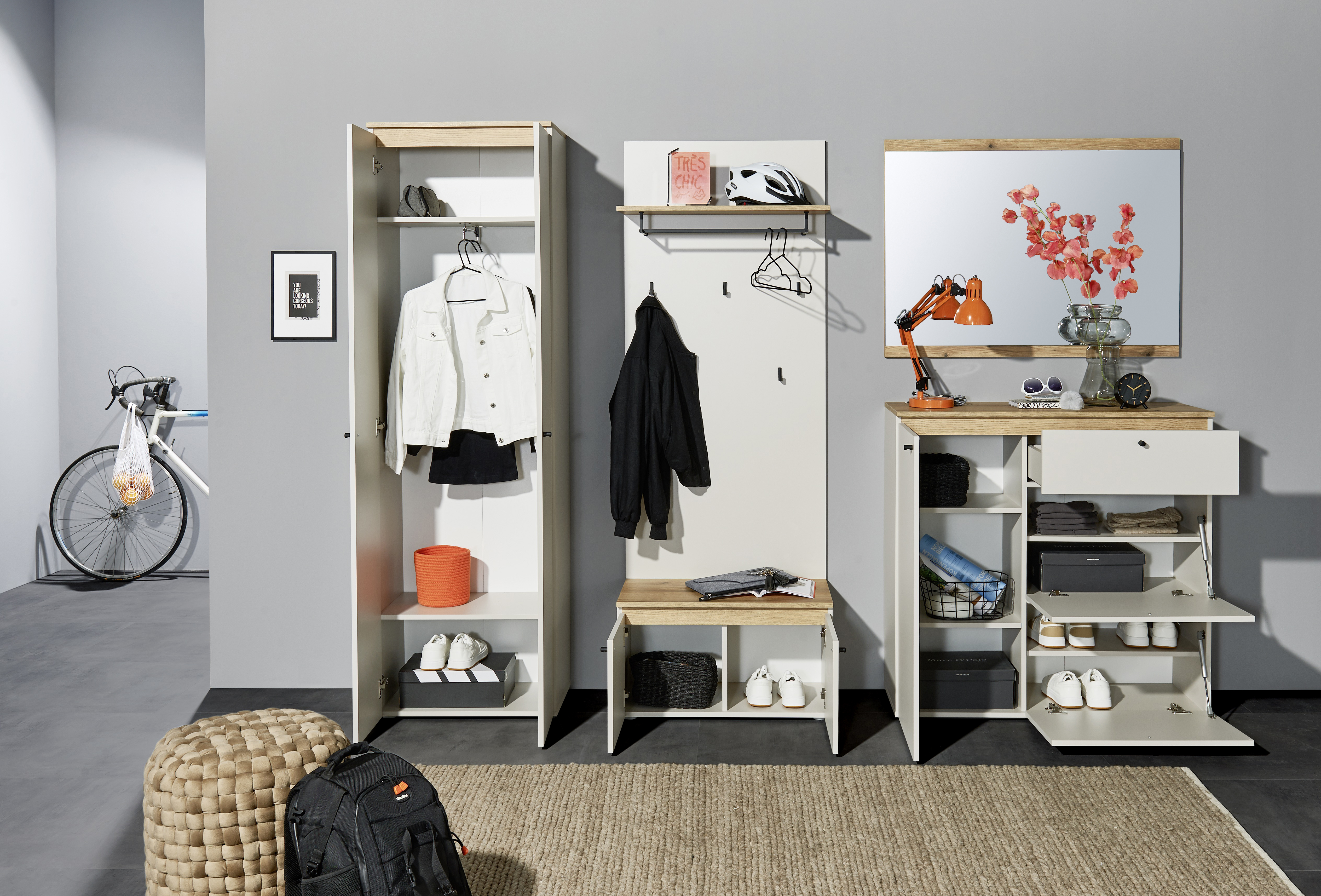 Bega Garderobenschrank Lime, B/H/T ca. 60 x 196 x 38 cm