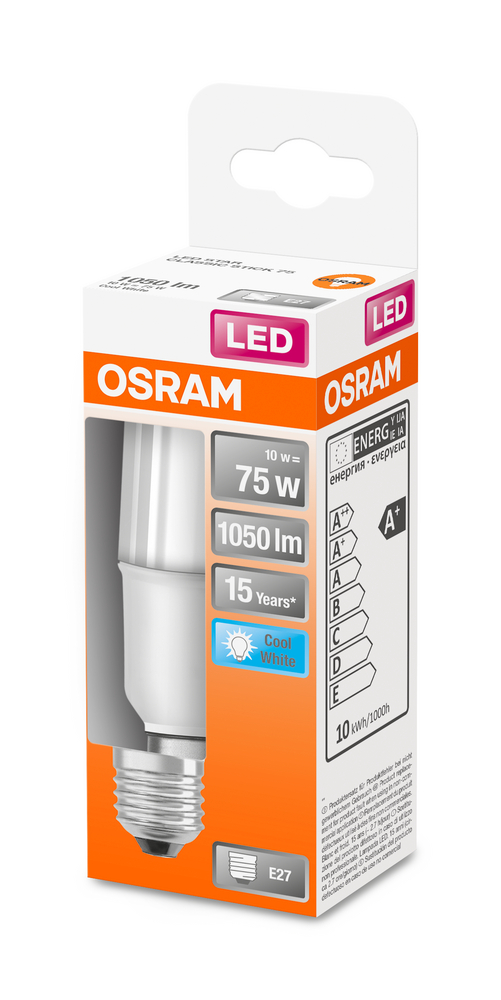 OSRAM LEUCHTMITTEL LED STAR FR 75 NON-DIM  10W/840 E27