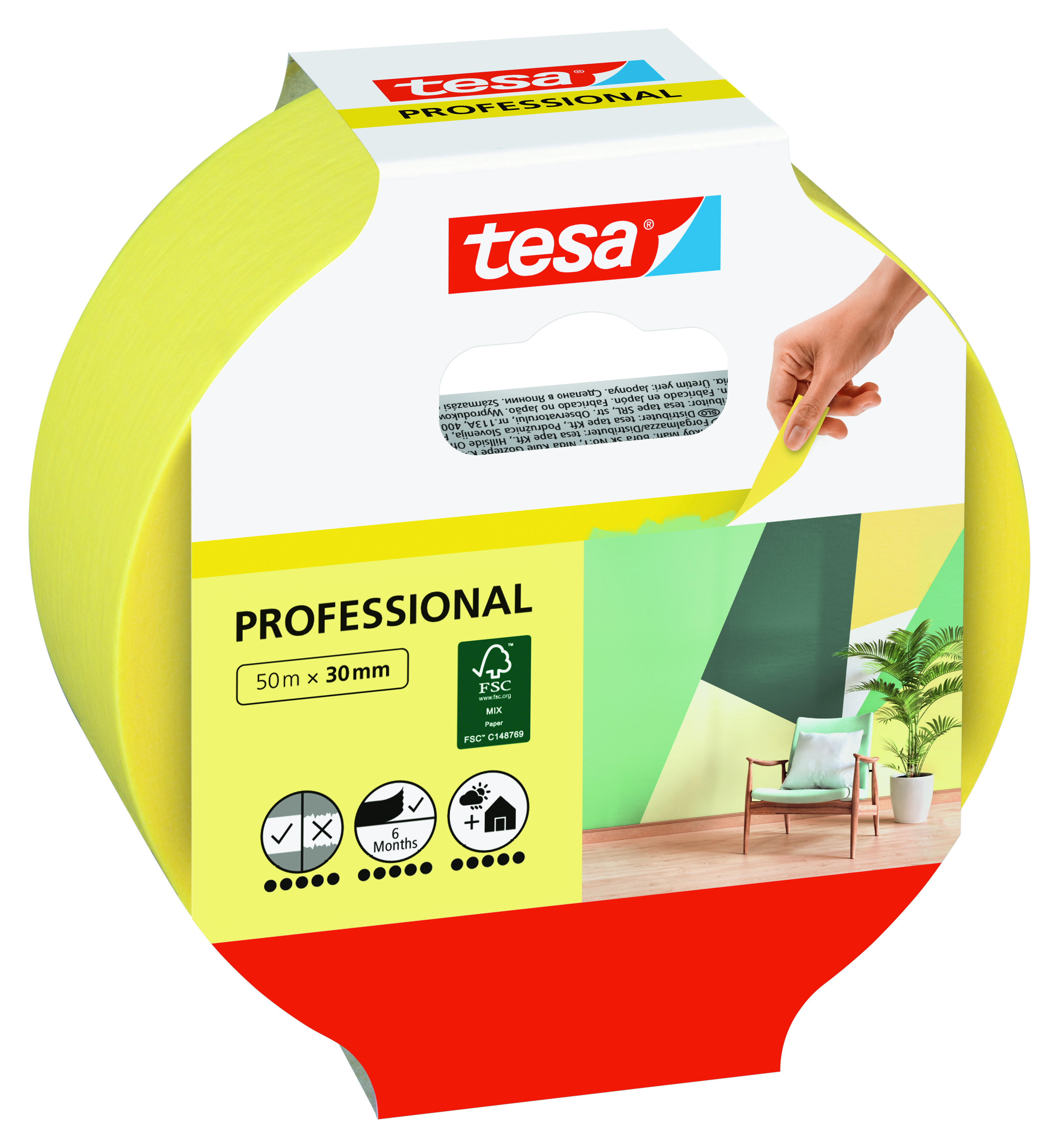 tesa Malerband Professional, gelb
