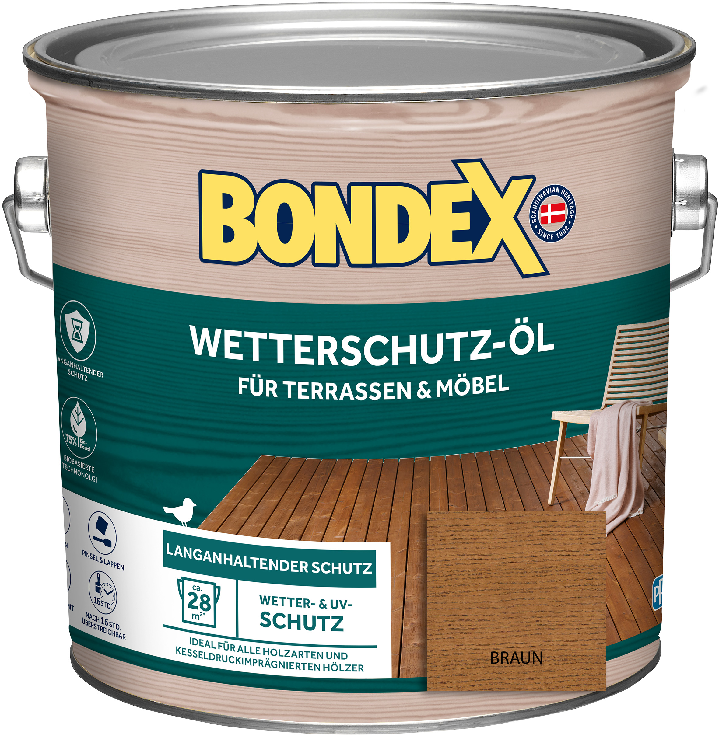 Bondex Wetterschutz-Öl, braun, 2,5 l Bondex Wetterschutz-Öl, braun, 2,5 l