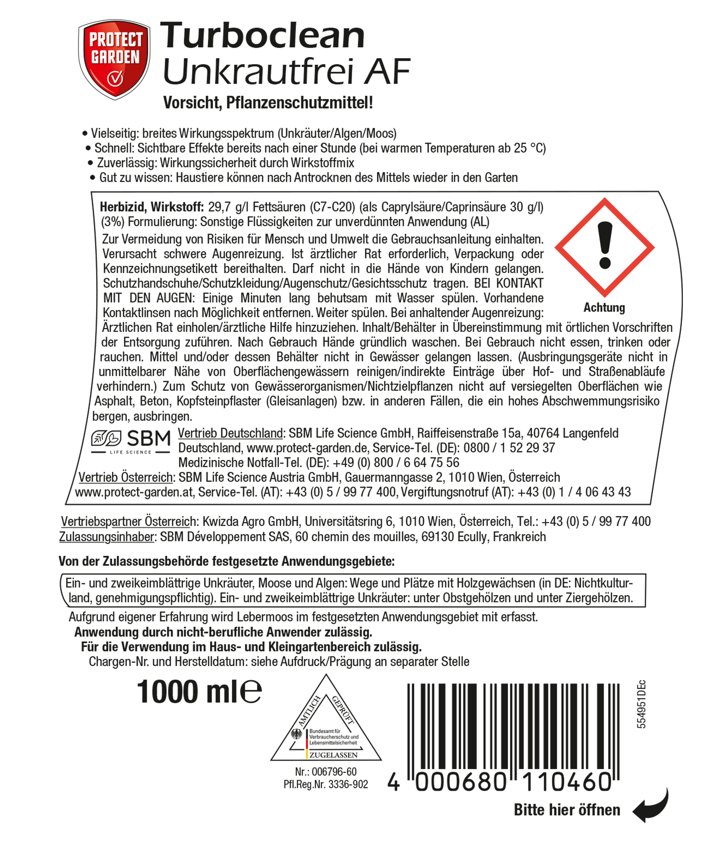 455426-2 Protect Garden Loredo Quattro Universal-Rasenunkrautfrei, 100 ml