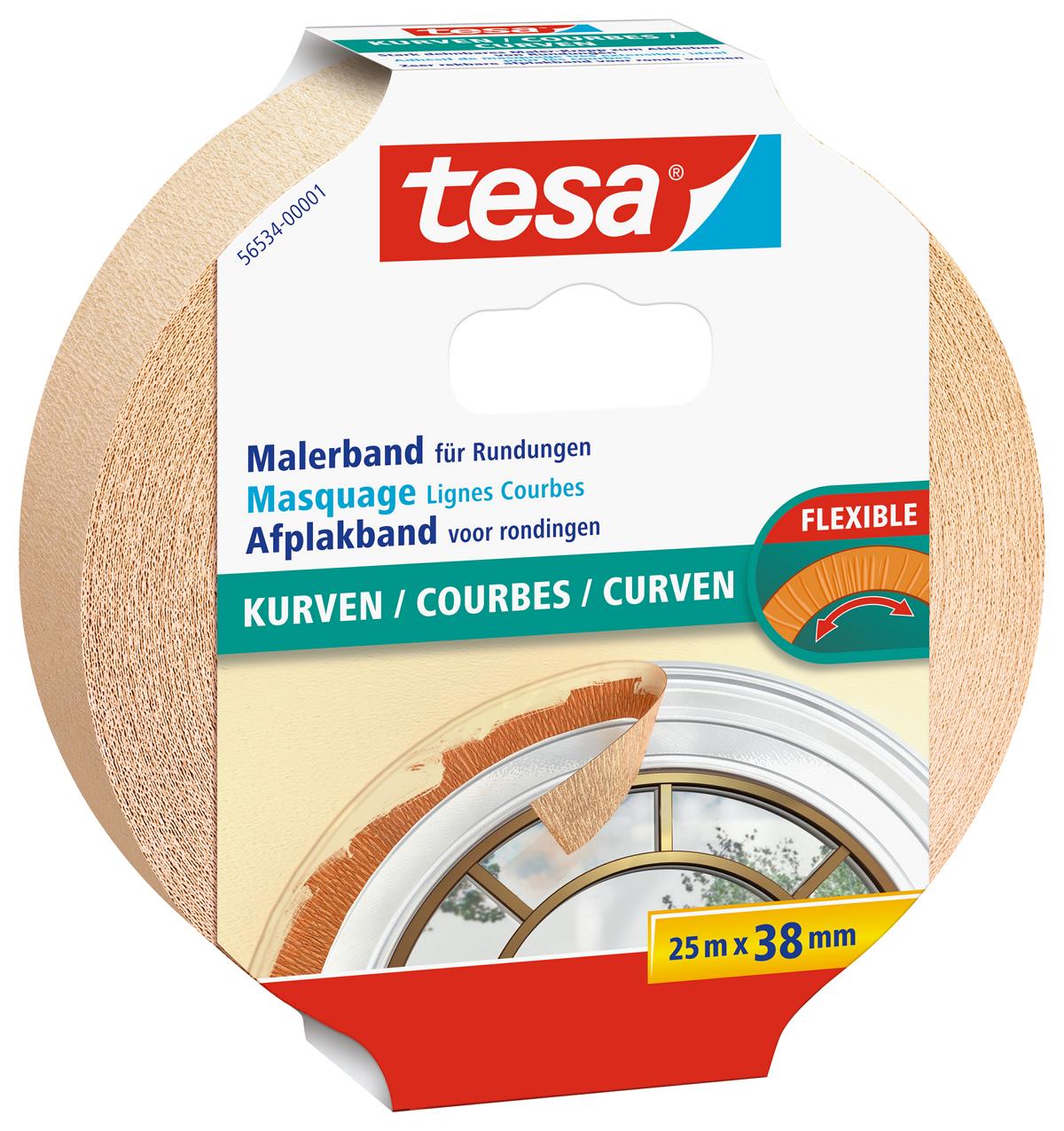 tesa_masking_565340000100_LI406_left_pa tesa Malerband für Rundungen, 38 mm