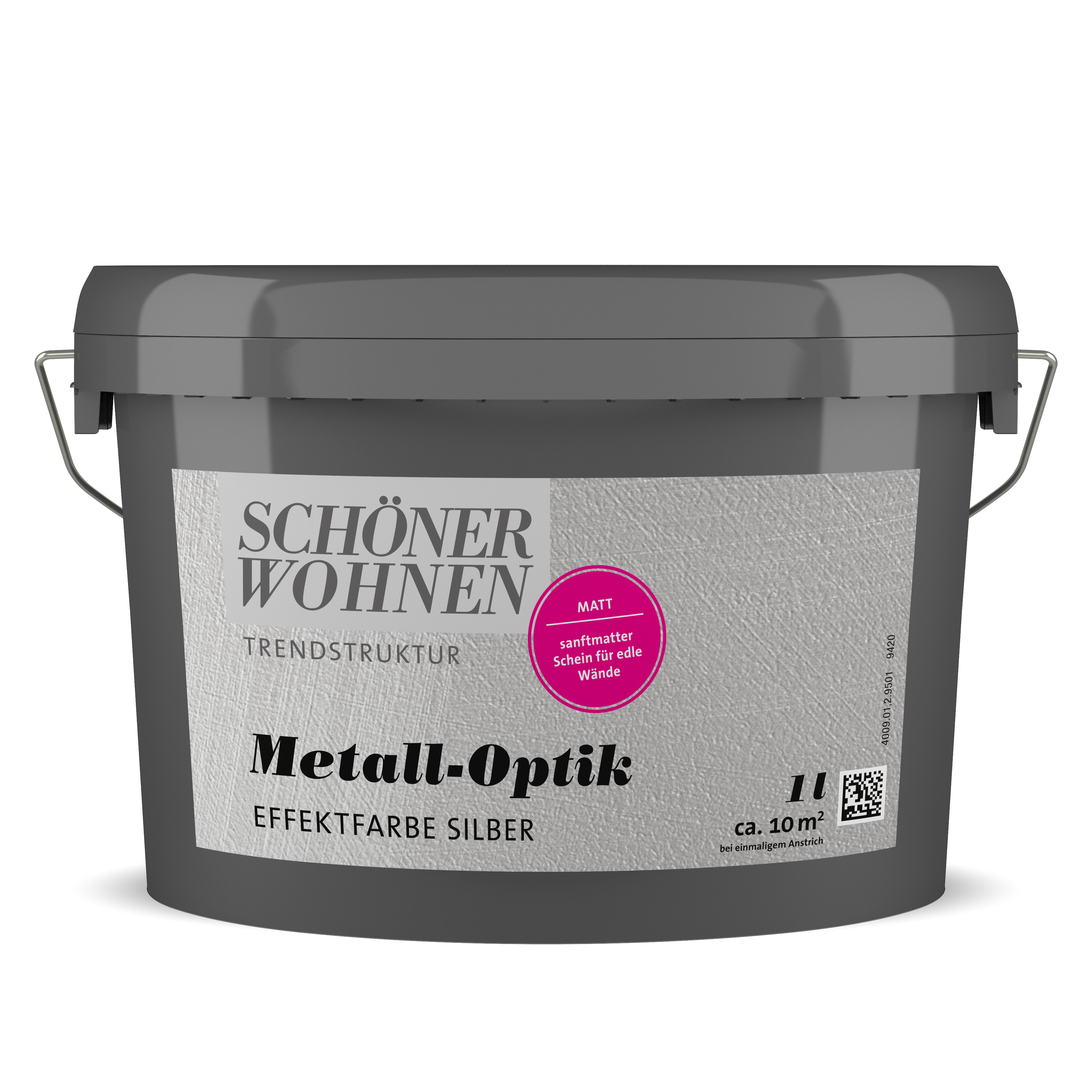 SW_9420-0001-9501 Schöner Wohnen Metall-Optik Effektfarbe,matt, silber