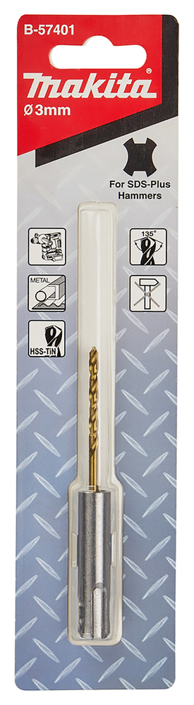Makita SDS-PLUS Metallbohrer 3 mm HSS-TiN Makita SDS-PLUS Metallbohrer 3 mm HSS-TiN