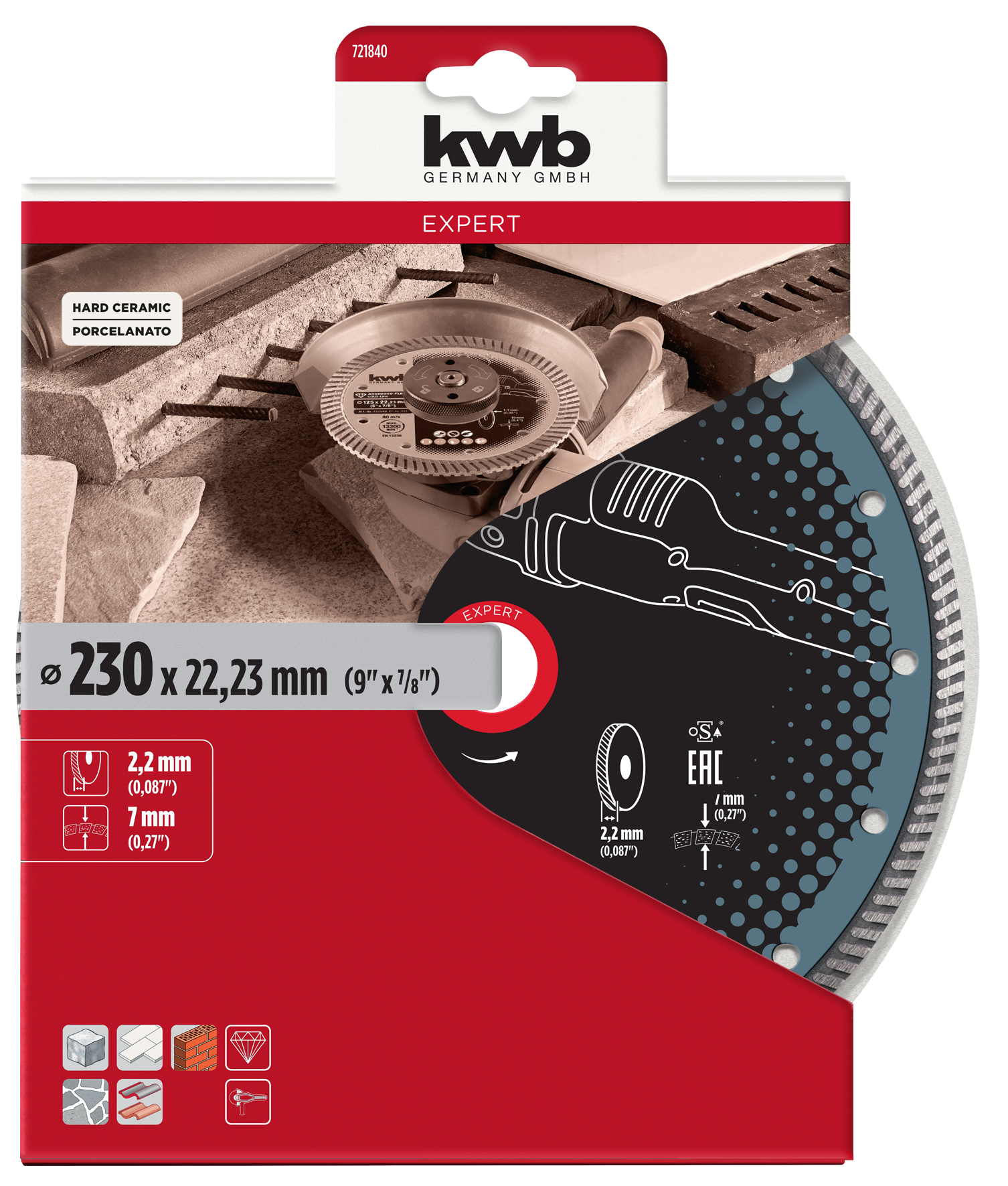 Kwb Diamant-Trennscheibe, dünn, 230mmx1,9 Kwb Diamant-Trennscheibe, dünn, 230mmx1,9