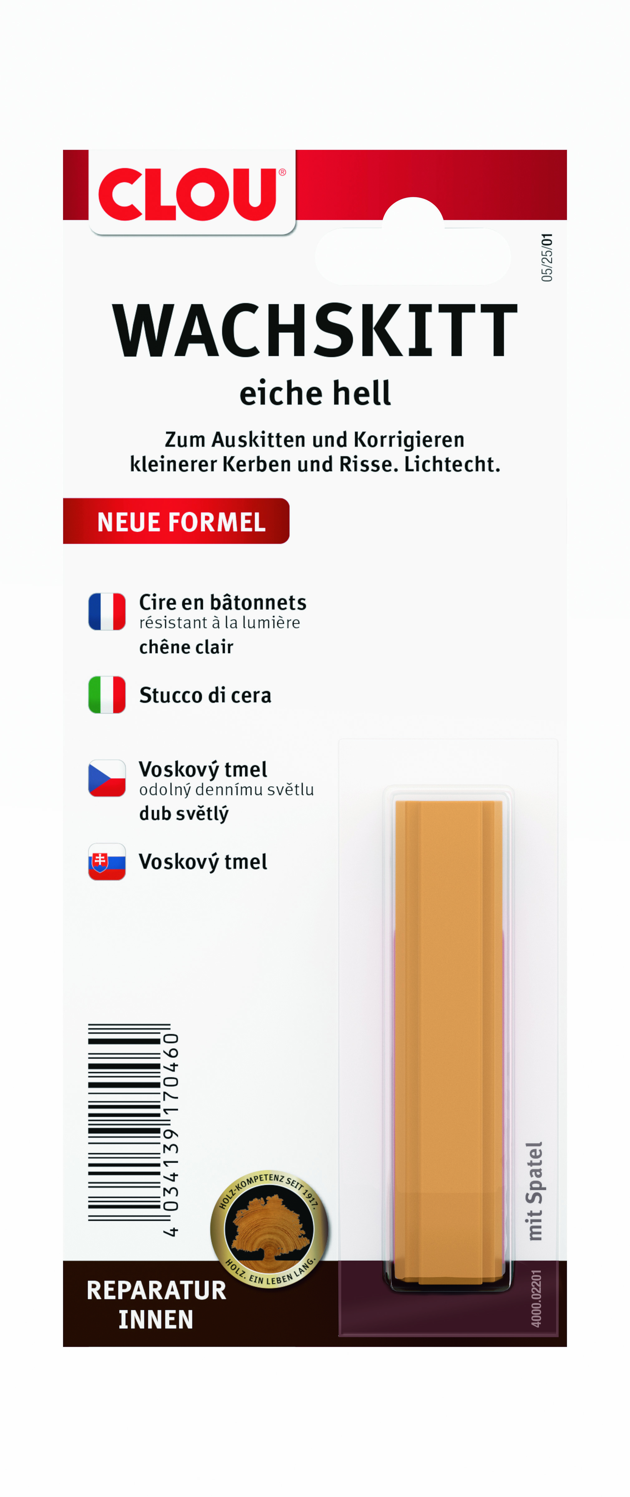 Clou Wachskitt, Eiche Hell