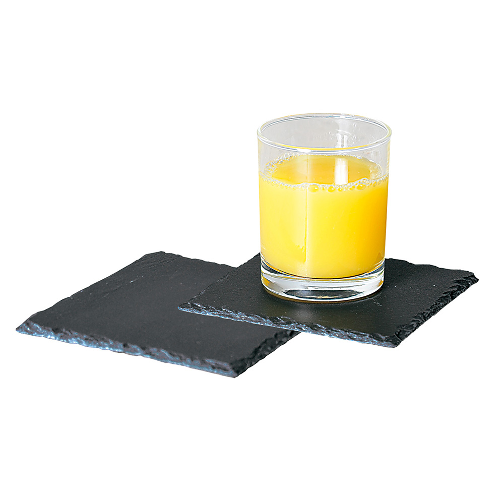 Kesper Topfuntersetzer aus Schiefer, 2er Pack, Maße: 13 x 13 cm Kesper Topfuntersetzer aus Schiefer, 2er Pack, Maße: 13 x 13 cm