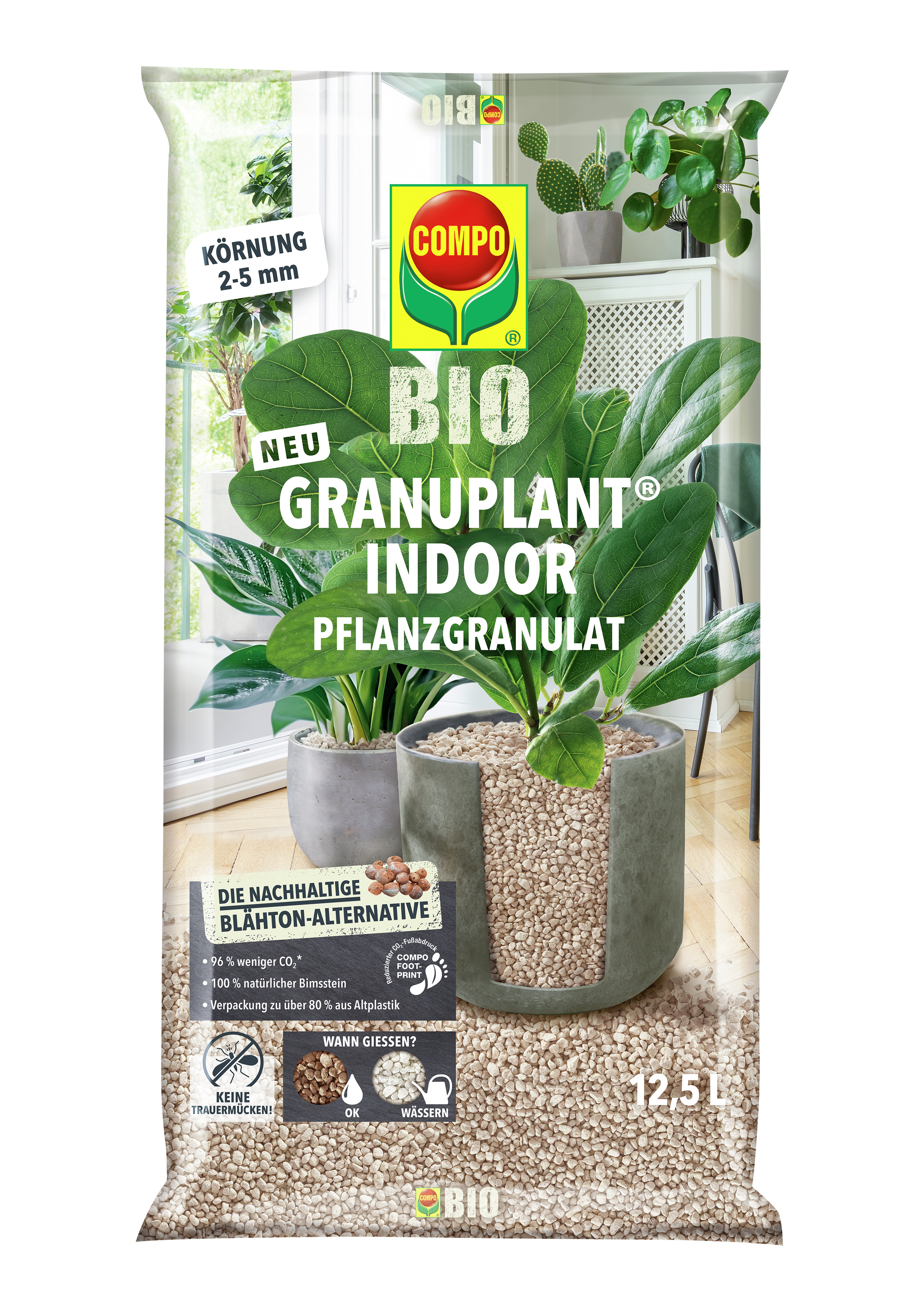 Compo BIO Granuplant Indoor Pflanzgranulat, 12,5 L Compo BIO Granuplant Indoor Pflanzgranulat, 12,5 L
