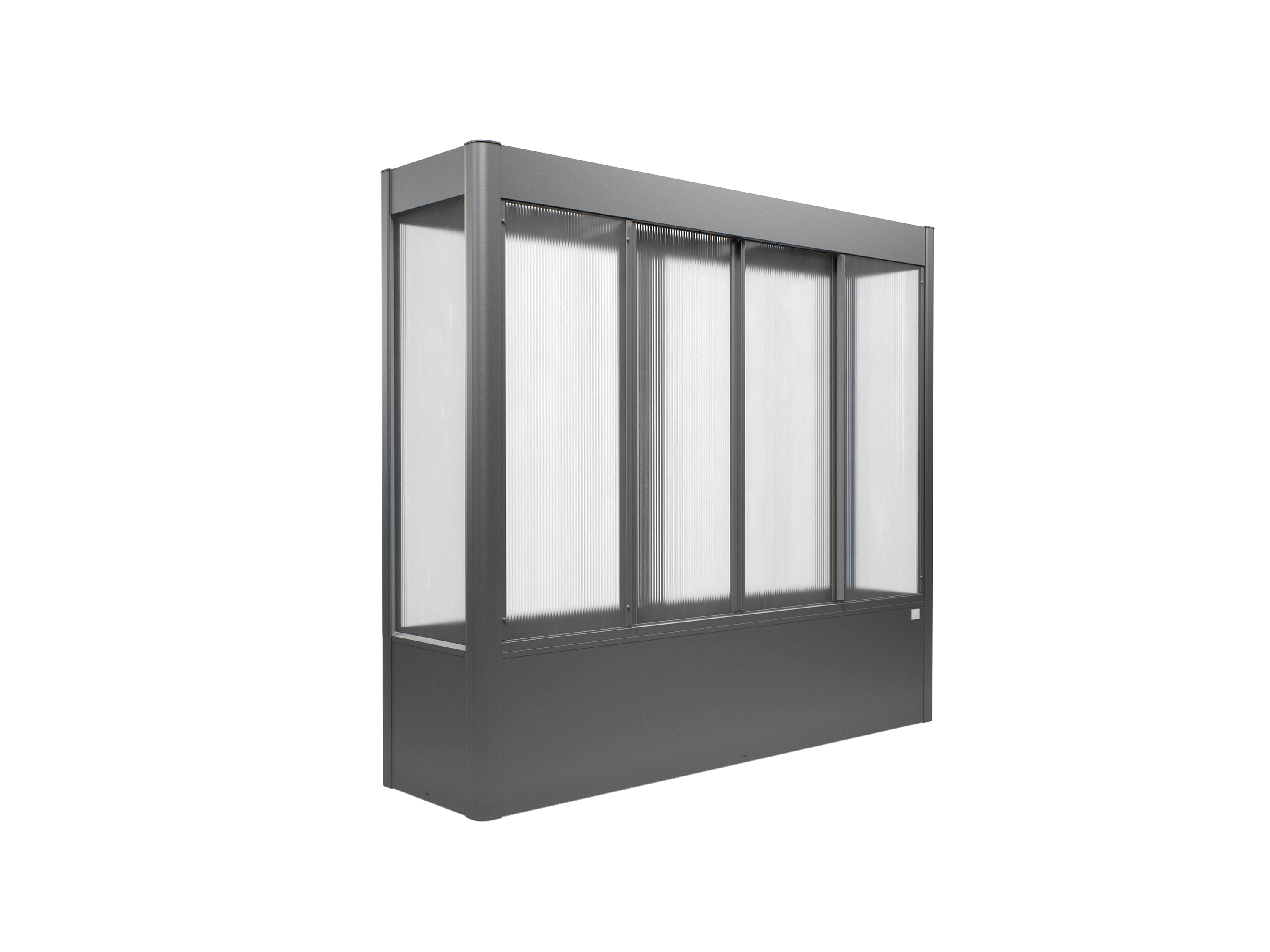 Biohort Gewächshaus Florentina, Gr. 2 x 0,5 mini, quarzgrau-metallic