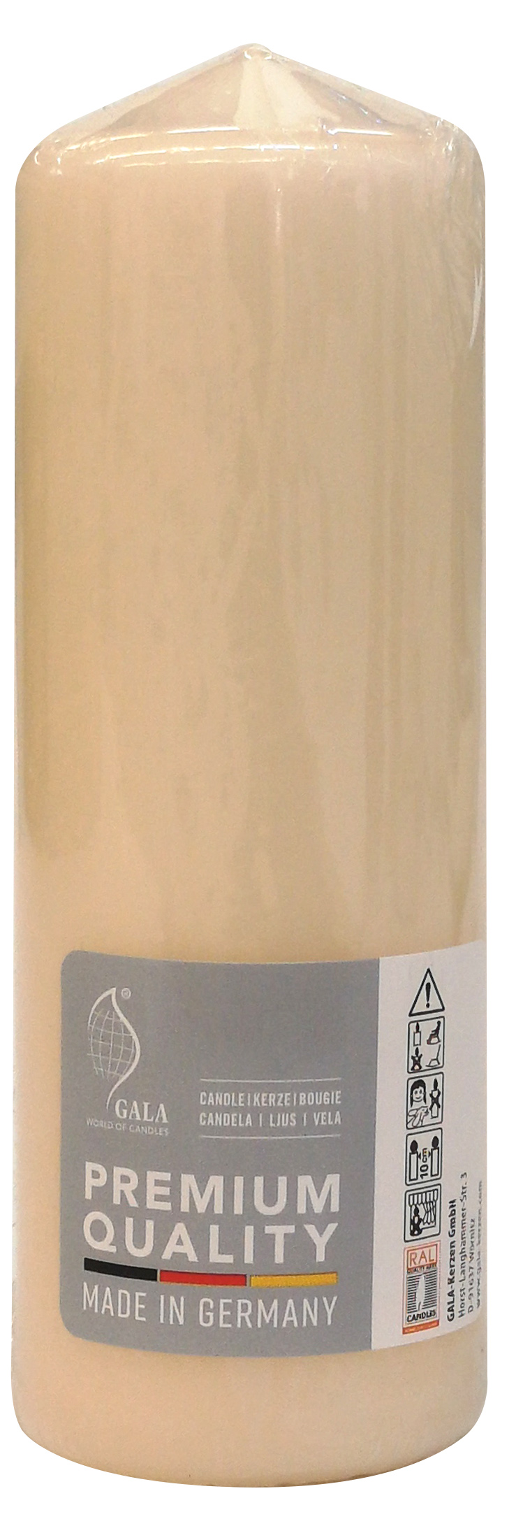 GALA STUMPENKERZE 70/200 CREME