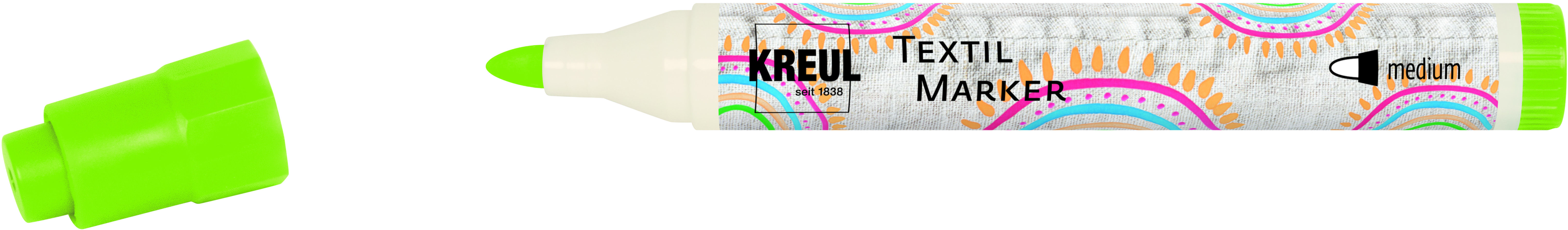 90765_KREUL_TextilMarker_medium_Hellgruen_CMYK Textil Marker