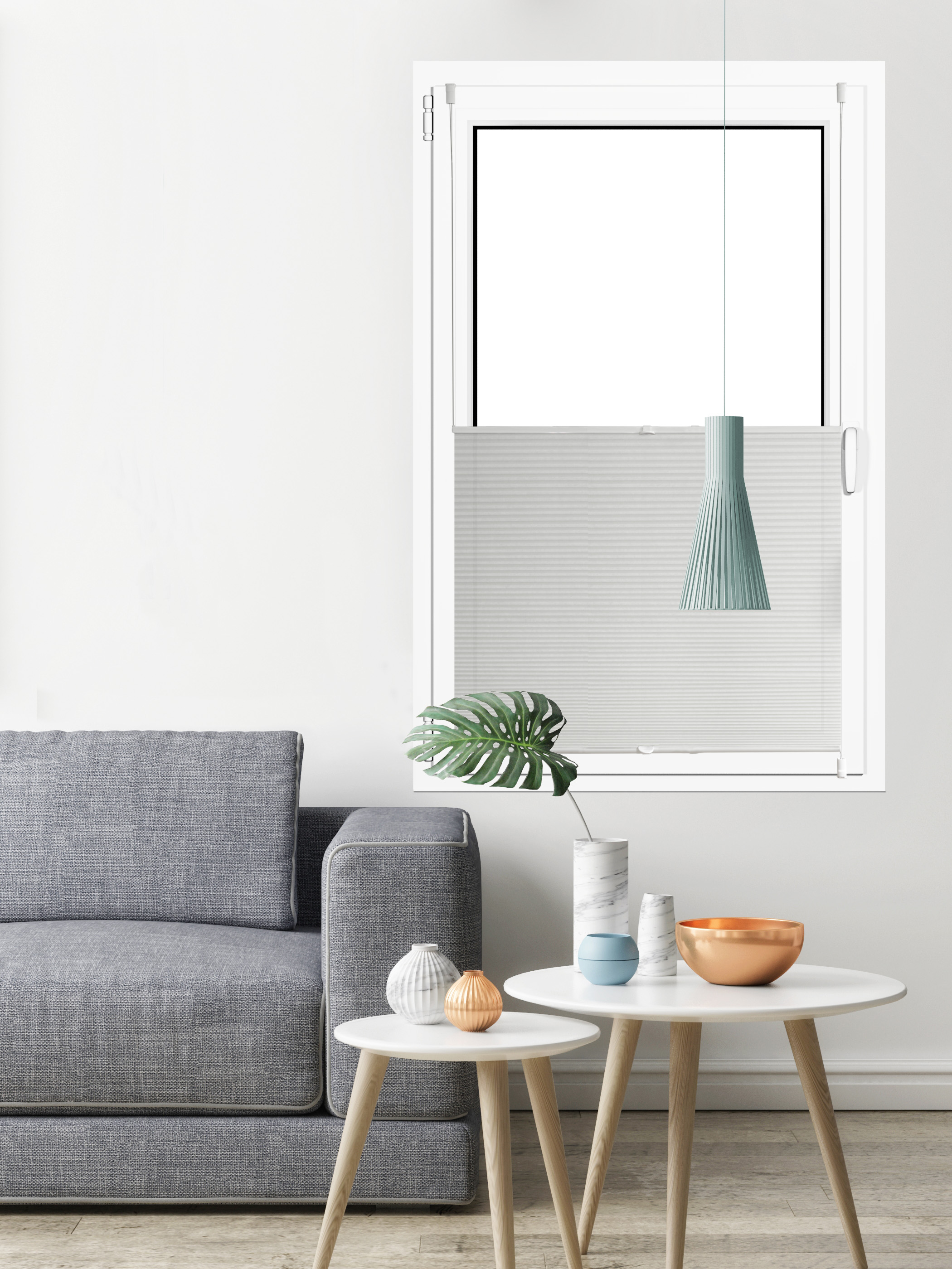 822779_04 Aldomo Plissee, weiß-crash