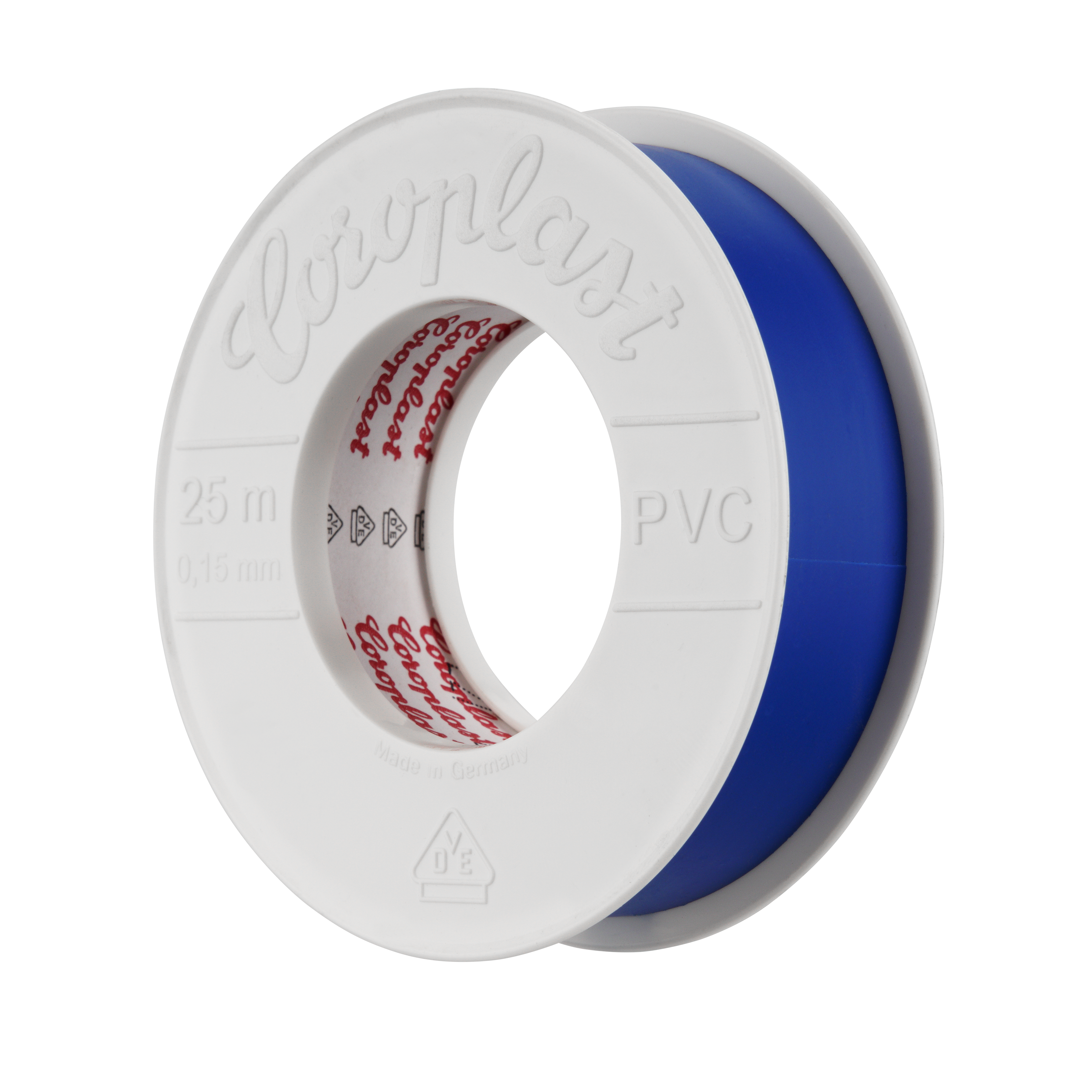 REV Kunststoff-Isolierband auf Spule 0,15 mm x 25 mm x 25m, blau