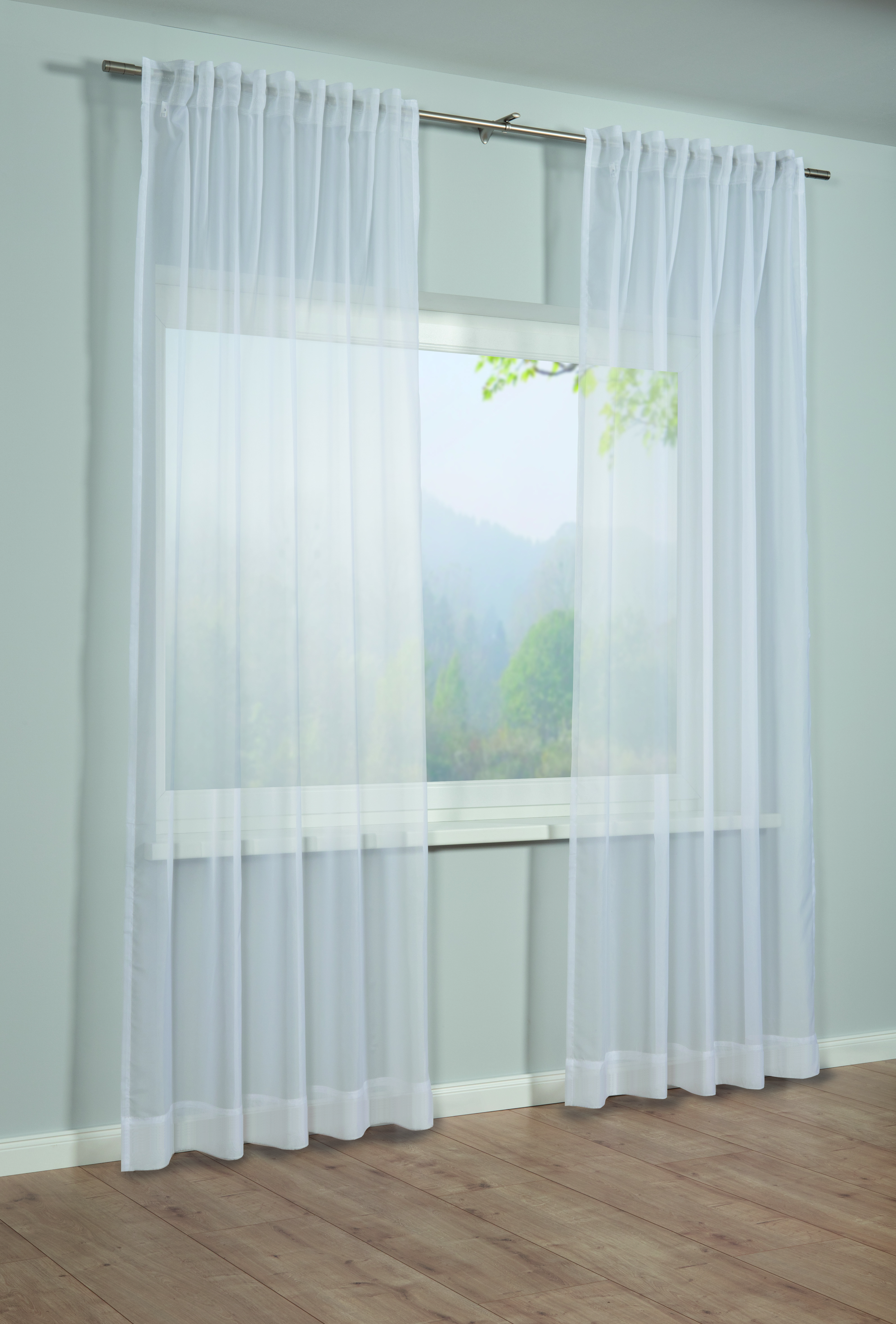 Sehlbach Schal mit Gardinenband weiß, 140 x 245 cm Sehlbach Schal mit Gardinenband weiß, 140 x 245 cm