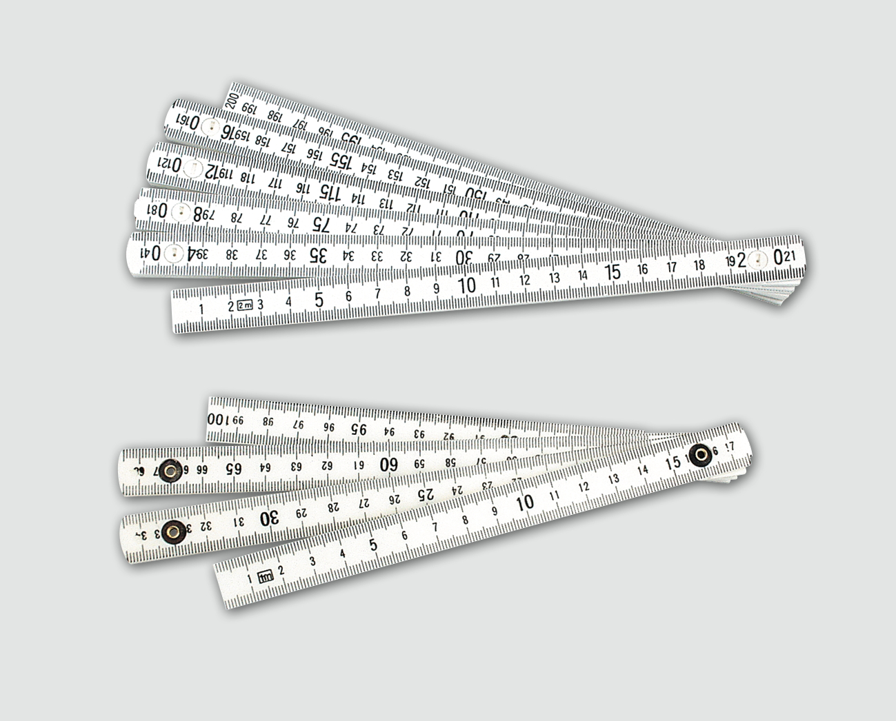 810-PVC-1-2 Mannesmann Kunststoff Meterstab 2m