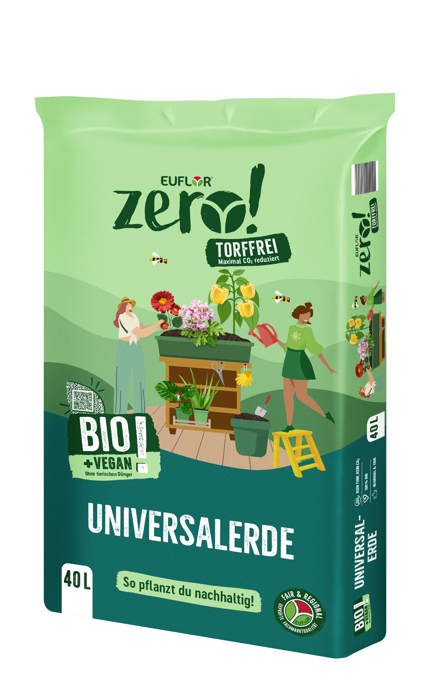 Euflor zero! BIO Universalerde torrfrei, 40 l Euflor zero! BIO Universalerde torrfrei, 40 l
