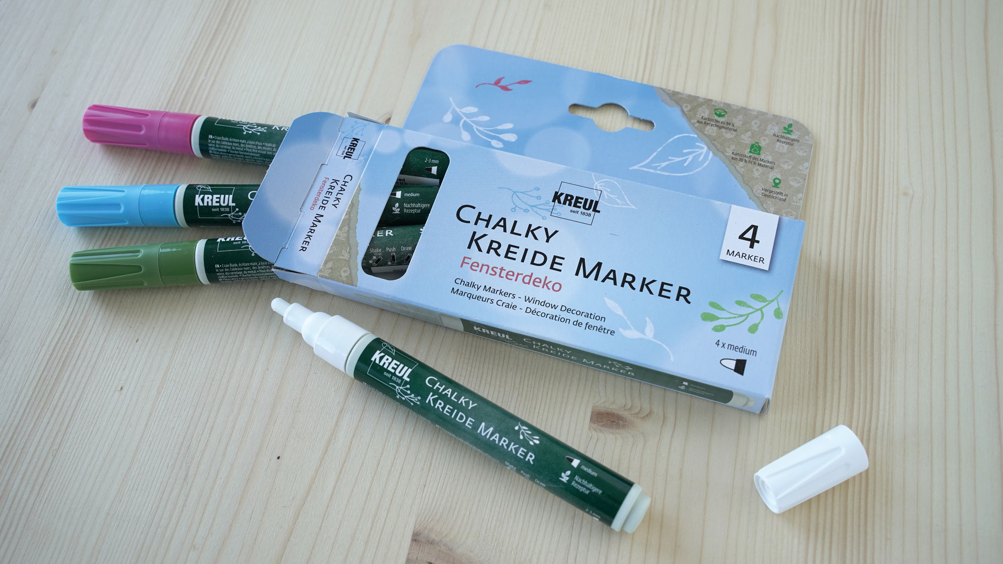 Kreul Chalky Kreidemarker 4er-Set, Fensterdeko Kreul Chalky Kreidemarker 4er-Set, Fensterdeko