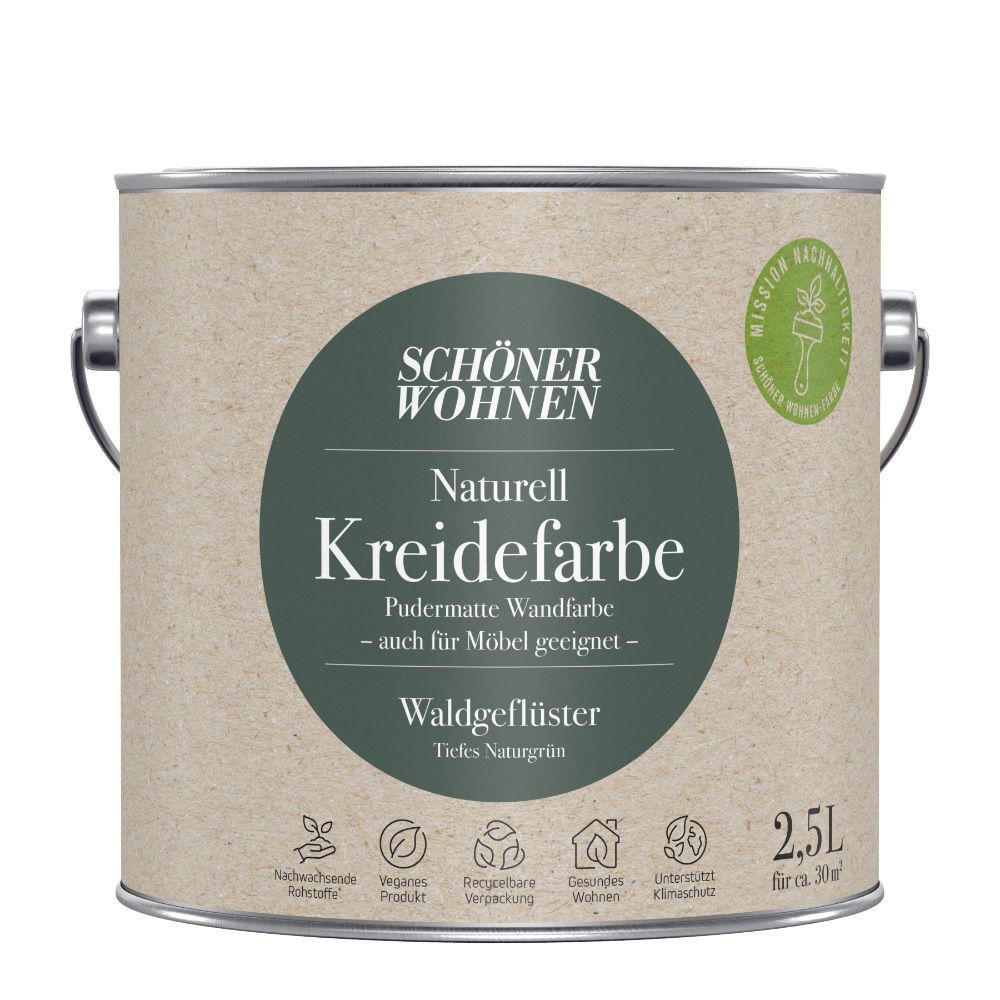 Schöner Wohnen Naturell Kreidefarbe, waldgeflüster, 2,5L Schöner Wohnen Naturell Kreidefarbe, waldgeflüster, 2,5L