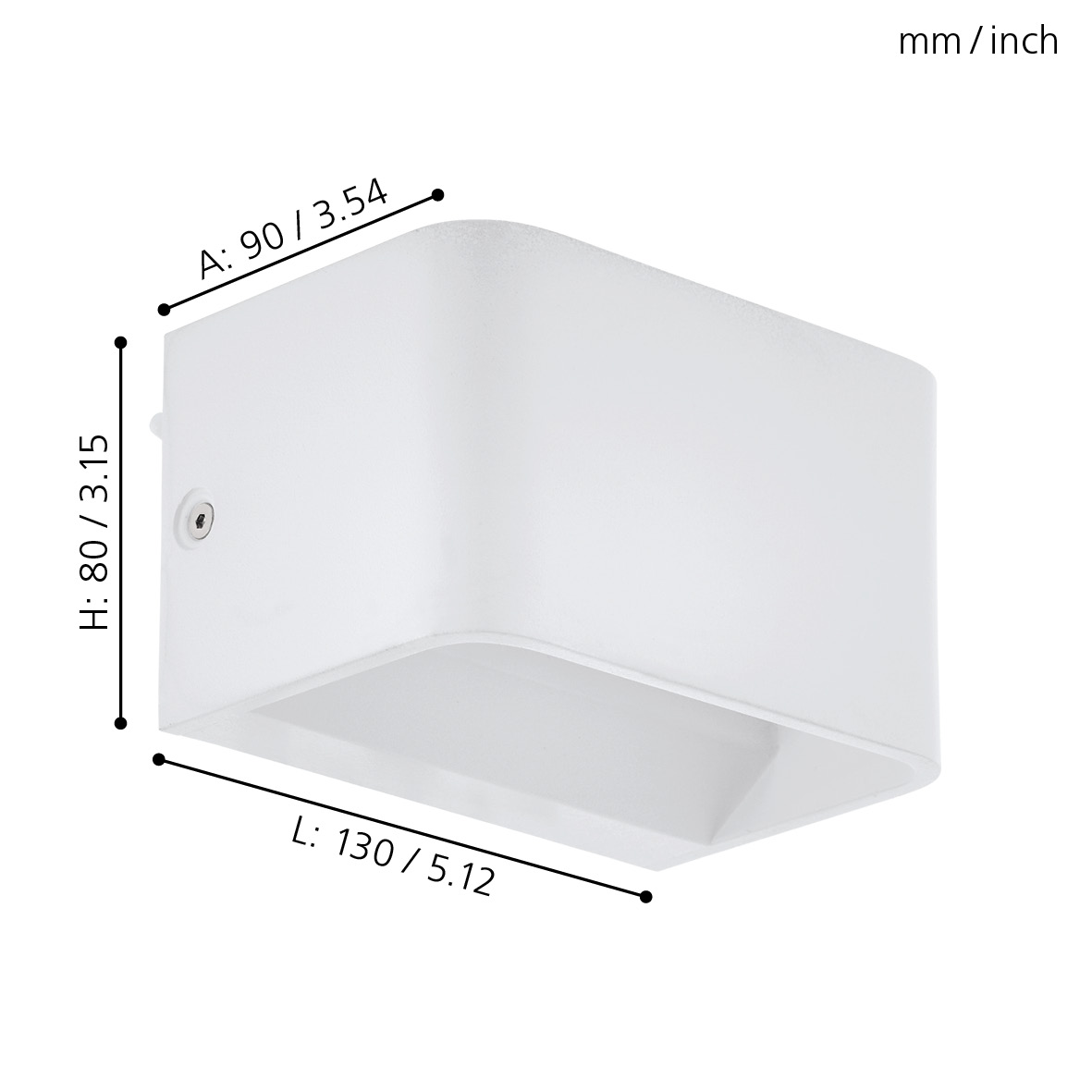 712212_98421_60 EGLO WANDLEUCHTE 6W SANIA 4 WEIß L:13CM