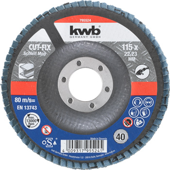 795524-300 Kwb Schleifmop 115 mm, K40