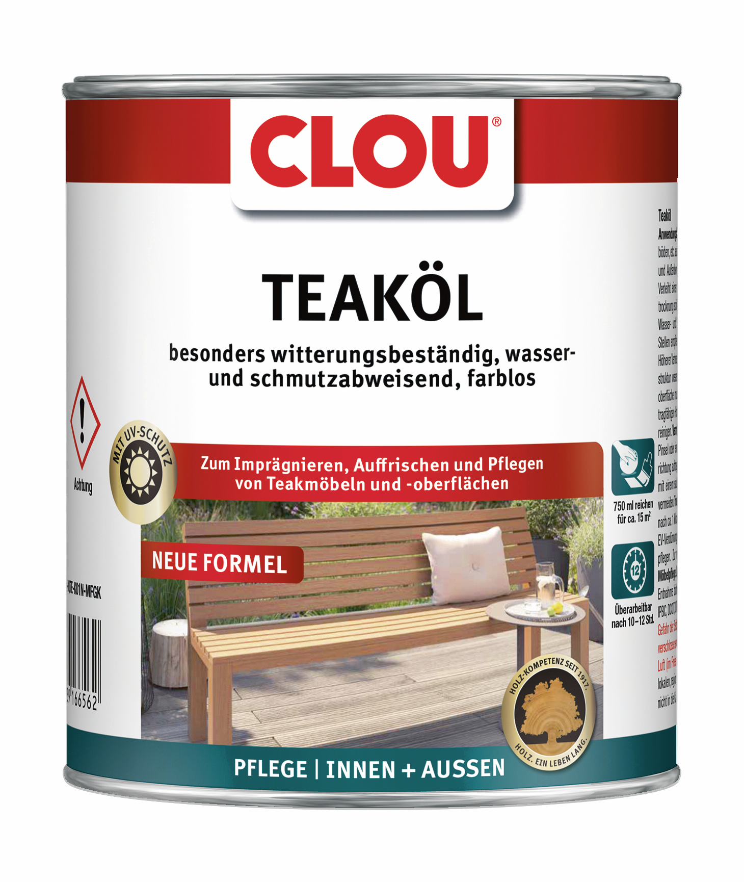 Clou Teaköl Farblos, 750 ml