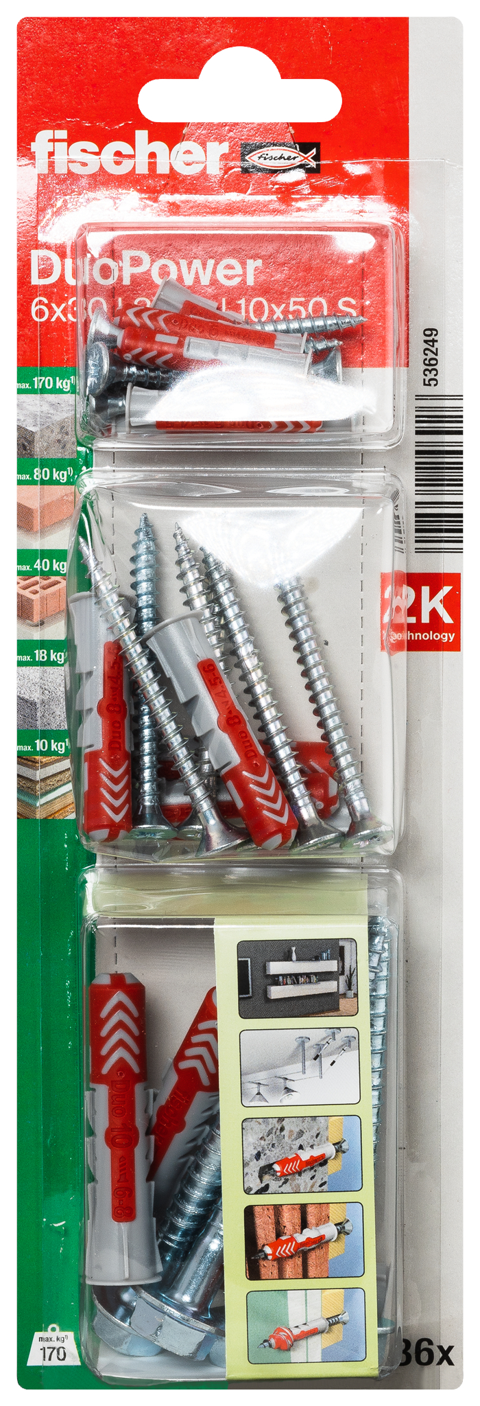 fischer DuoPower Universaldübel 6/8/10 S K (18) fischer DuoPower Universaldübel 6/8/10 S K (18)