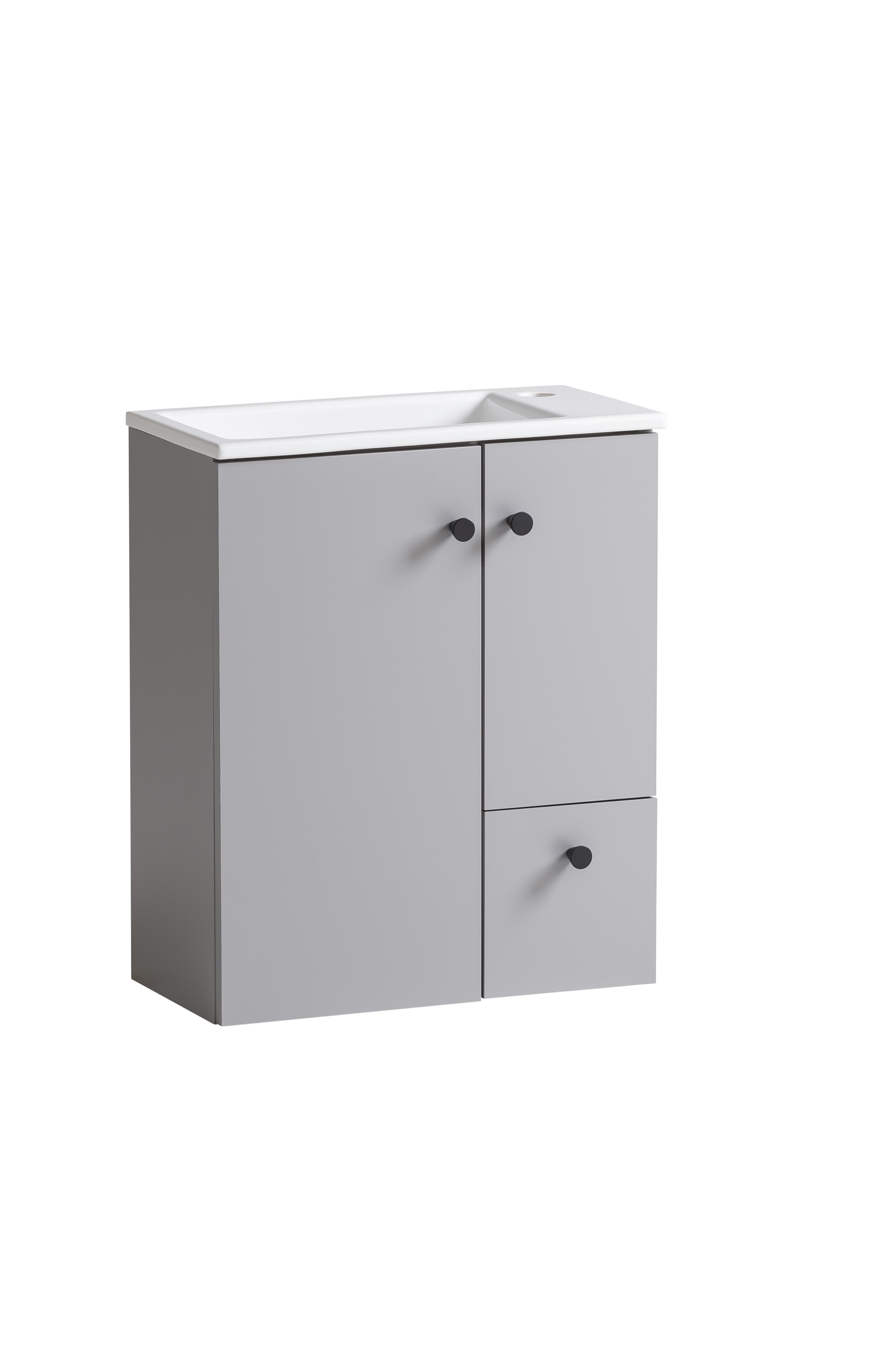 W. Schildmeyer Waschtisch Balto 500, 2T/1SK, platingrau