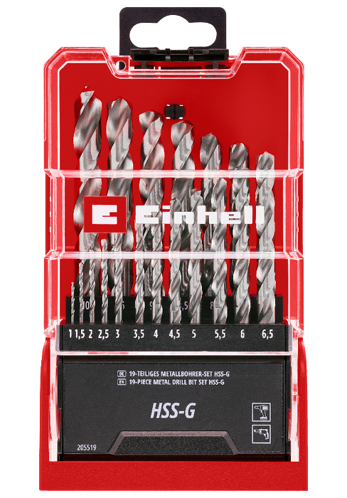 Einhell HSS-G Metallbohrer-Kassette, hochglanzpoliert, Ø 1-10 mm Einhell HSS-G Metallbohrer-Kassette, hochglanzpoliert, Ø 1-10 mm